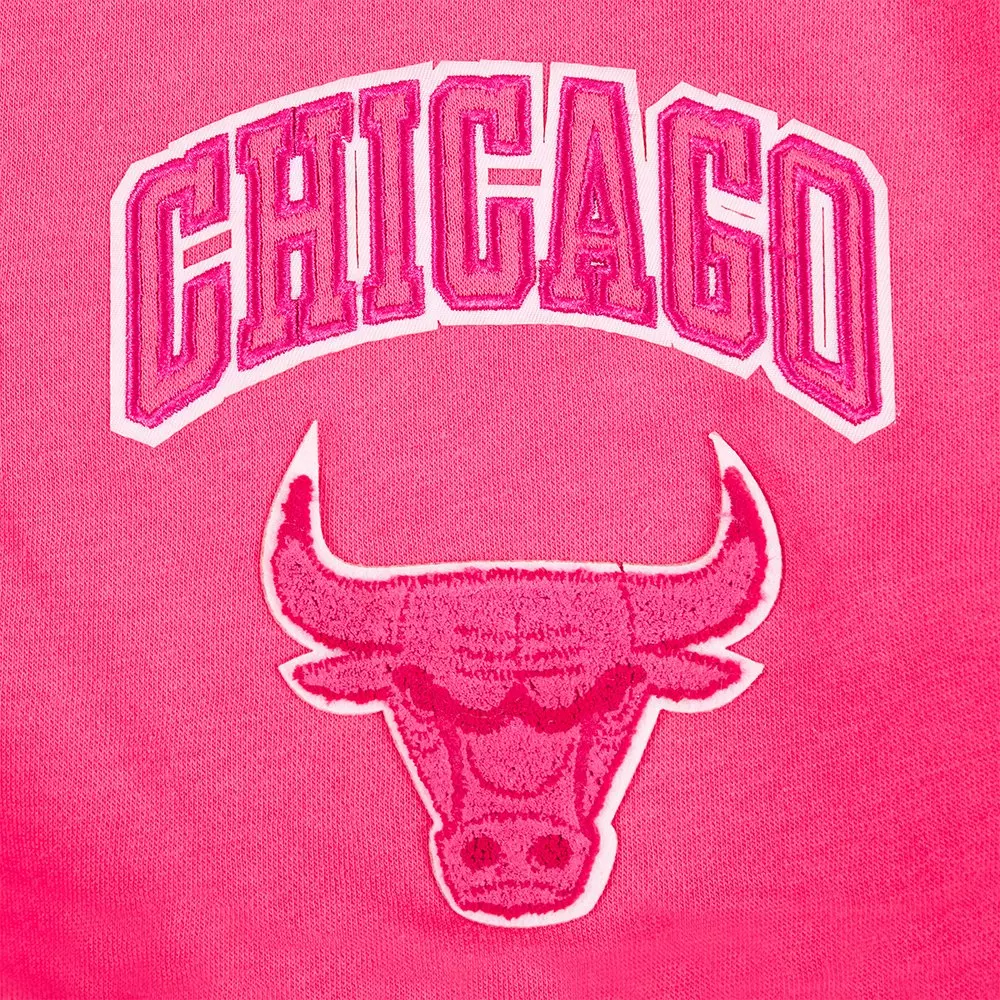 Pro Standard Big Girl's Chicago Bulls Triple Pink Fleece Shorts-Pink