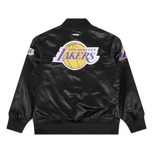 Pro Standard Big Boy's Los Angeles Lakers Classic Satin Jacket-Black/Yellow
