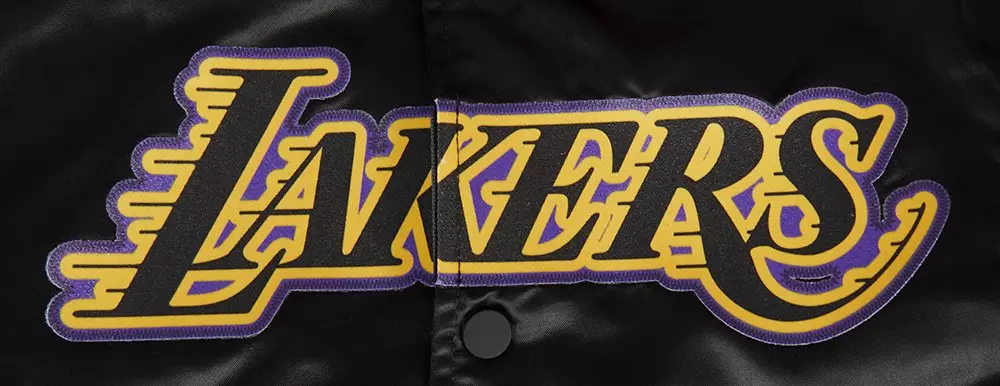 Pro Standard Big Boy's Los Angeles Lakers Classic Satin Jacket-Black/Yellow - BLACK/YELLOW