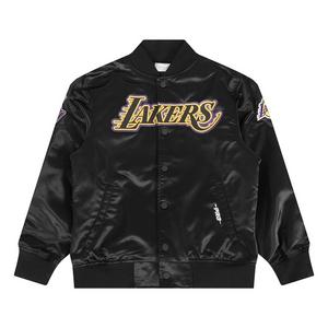 Pro Standard Big Boy's Los Angeles Lakers Classic Satin Jacket-Black/Yellow