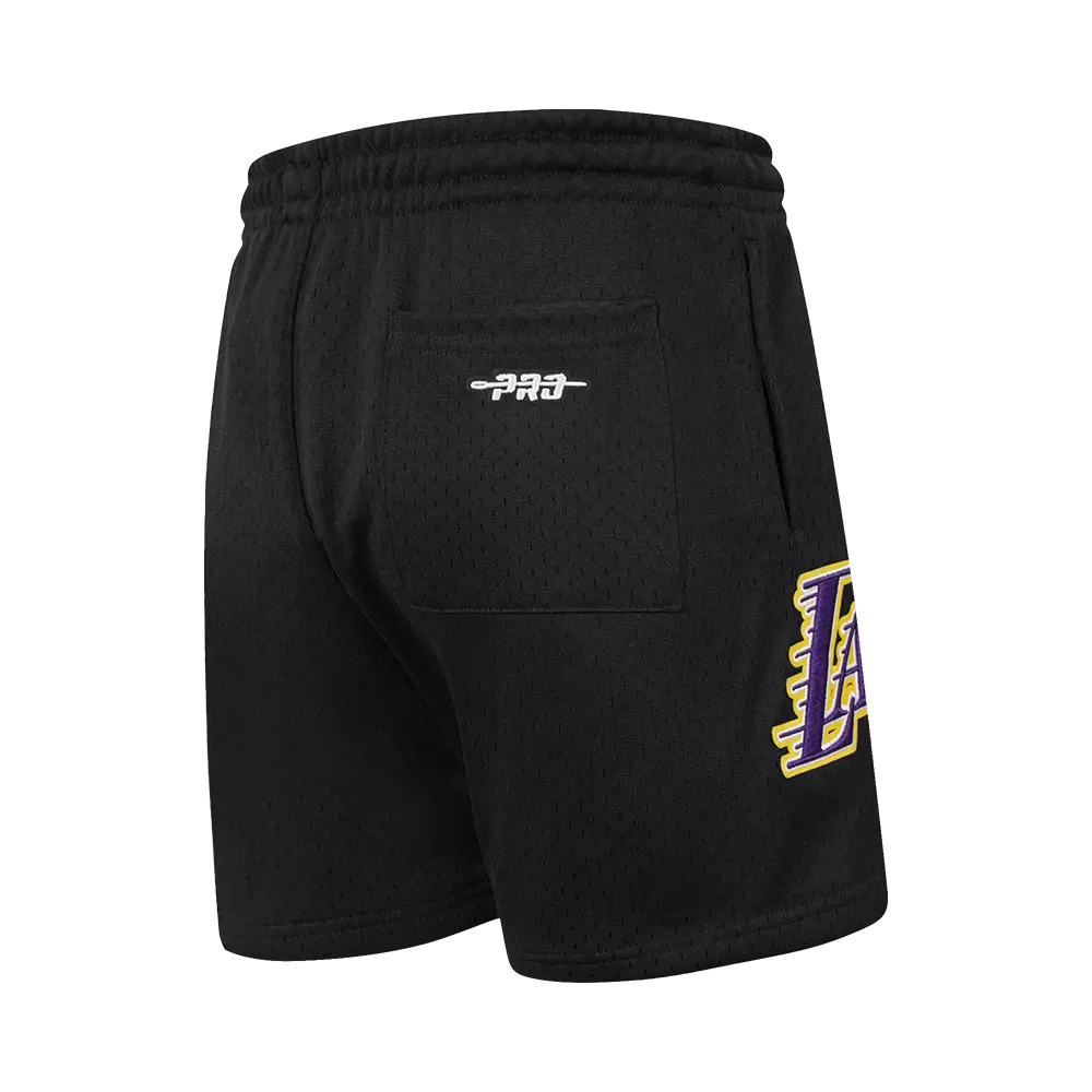Pro Standard Big Boy's Los Angeles Lakers Classic Mesh Basketball Shorts-Black/Yellow - BLACK/YELLOW
