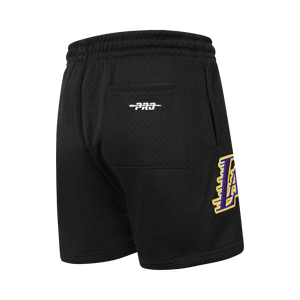 Pro Standard Big Boy's Los Angeles Lakers Classic Mesh Basketball Shorts-Black/Yellow
