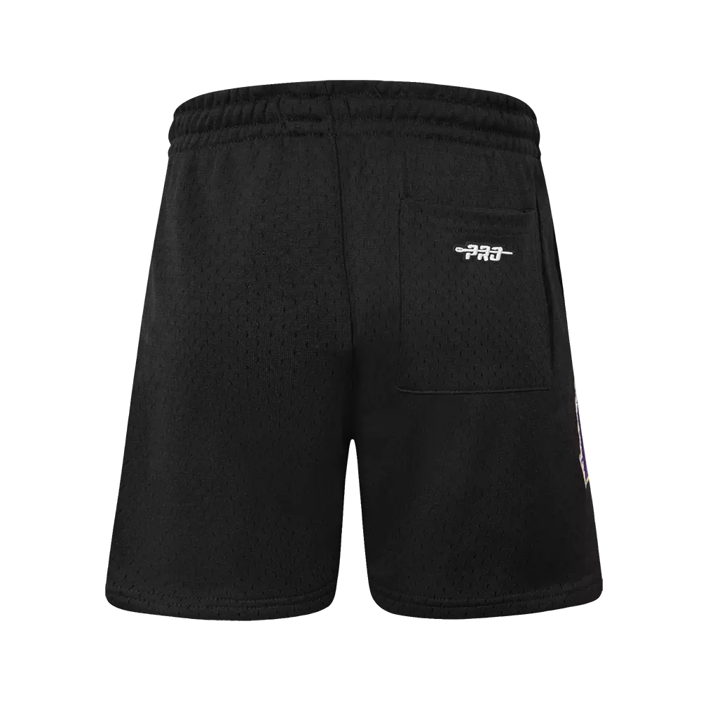 Pro Standard Big Boy's Los Angeles Lakers Classic Mesh Basketball Shorts-Black/Yellow - BLACK/YELLOW