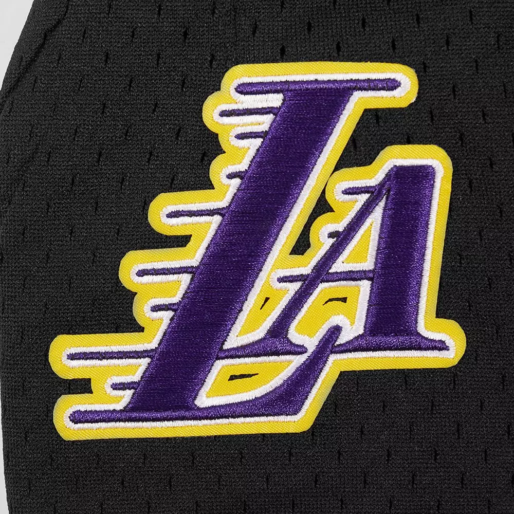 Pro Standard Big Boy's Los Angeles Lakers Classic Mesh Basketball Shorts-Black/Yellow - BLACK/YELLOW