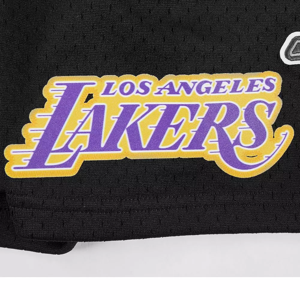 Pro Standard Big Boy's Los Angeles Lakers Classic Mesh Basketball Shorts-Black/Yellow - BLACK/YELLOW