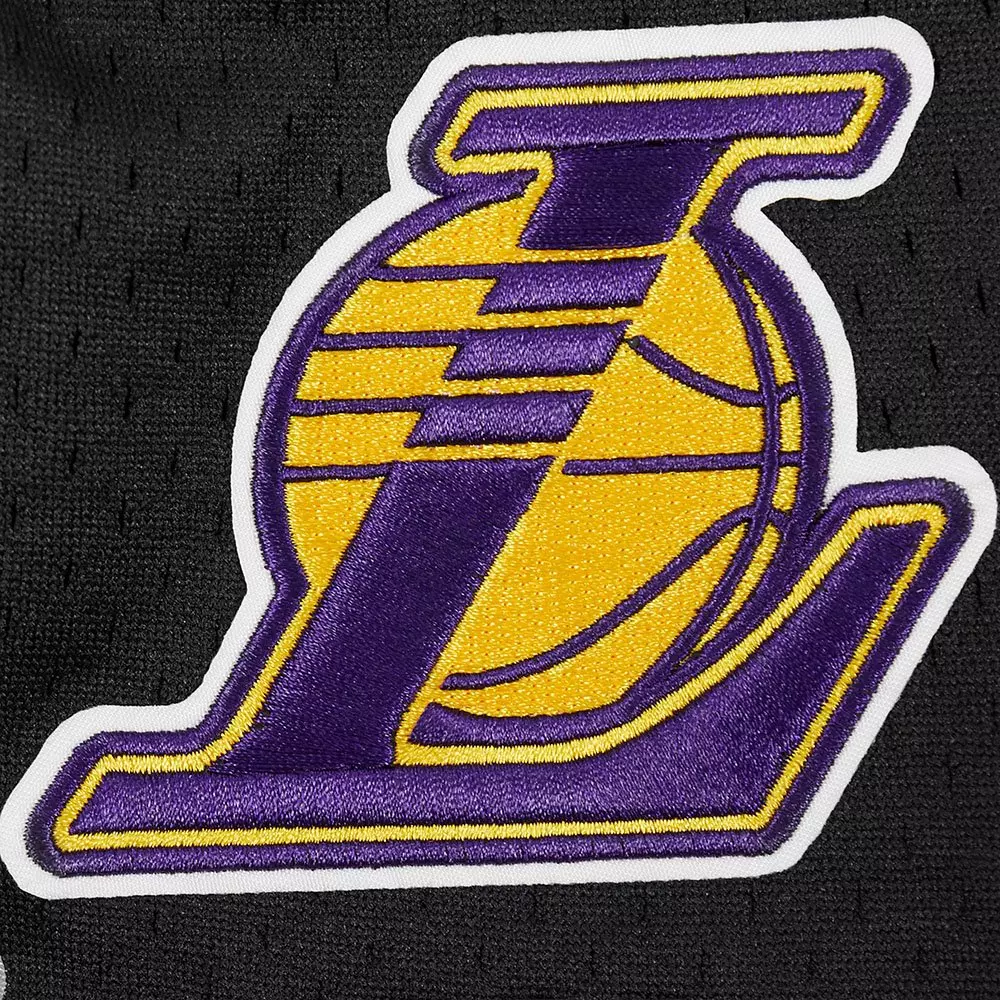 Pro Standard Big Boy's Los Angeles Lakers Classic Mesh Basketball Shorts-Black/Yellow - BLACK/YELLOW