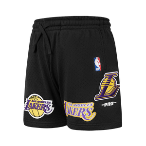 Pro Standard Big Boy's Los Angeles Lakers Classic Mesh Basketball Shorts-Black/Yellow