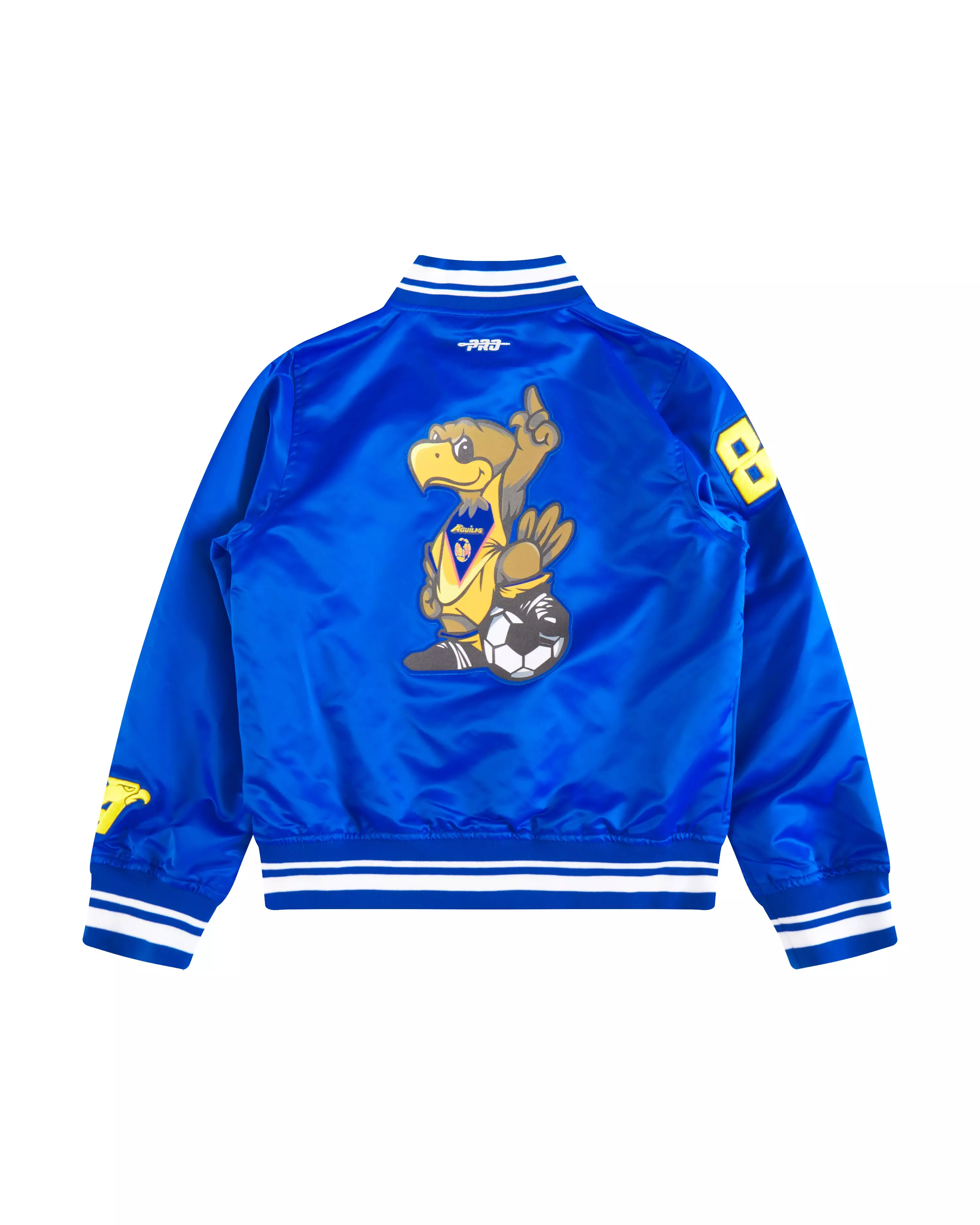 Pro Standard Big Boys' Club America Stadium Ribbed Satin Jacket - BLUE/YELLOW