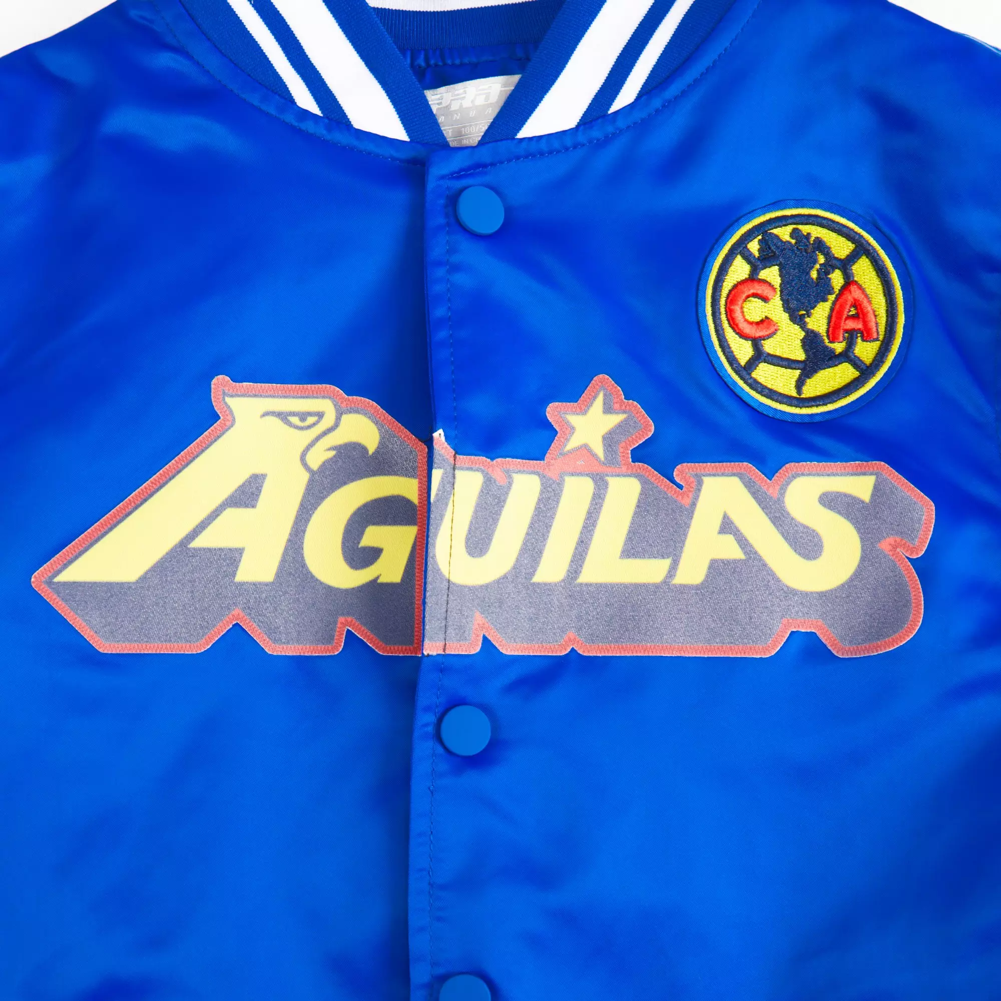 Pro Standard Big Boys' Club America Stadium Ribbed Satin Jacket - BLUE/YELLOW