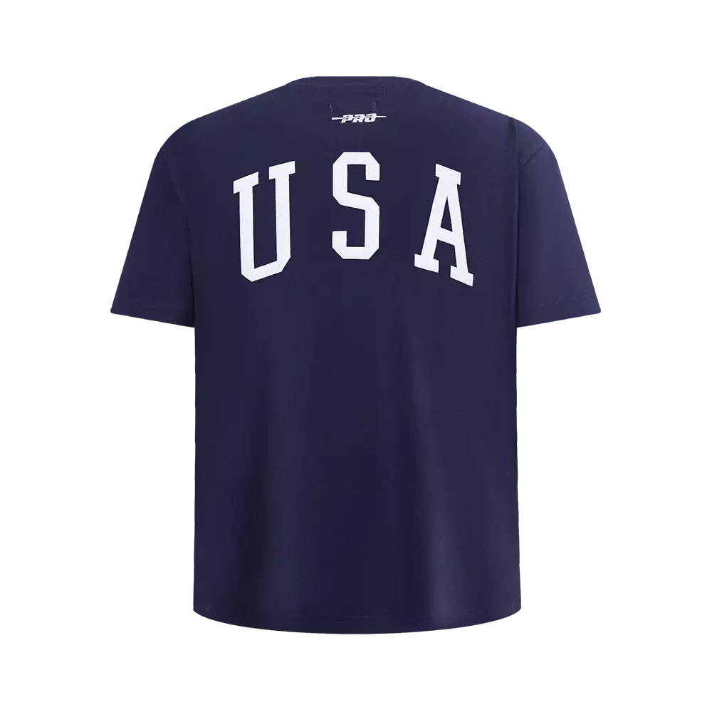 Pro Standard Big Kids' US Soccer Team Classic Chenille Short Sleeve Tee-Navy/Red - NAVY/RED
