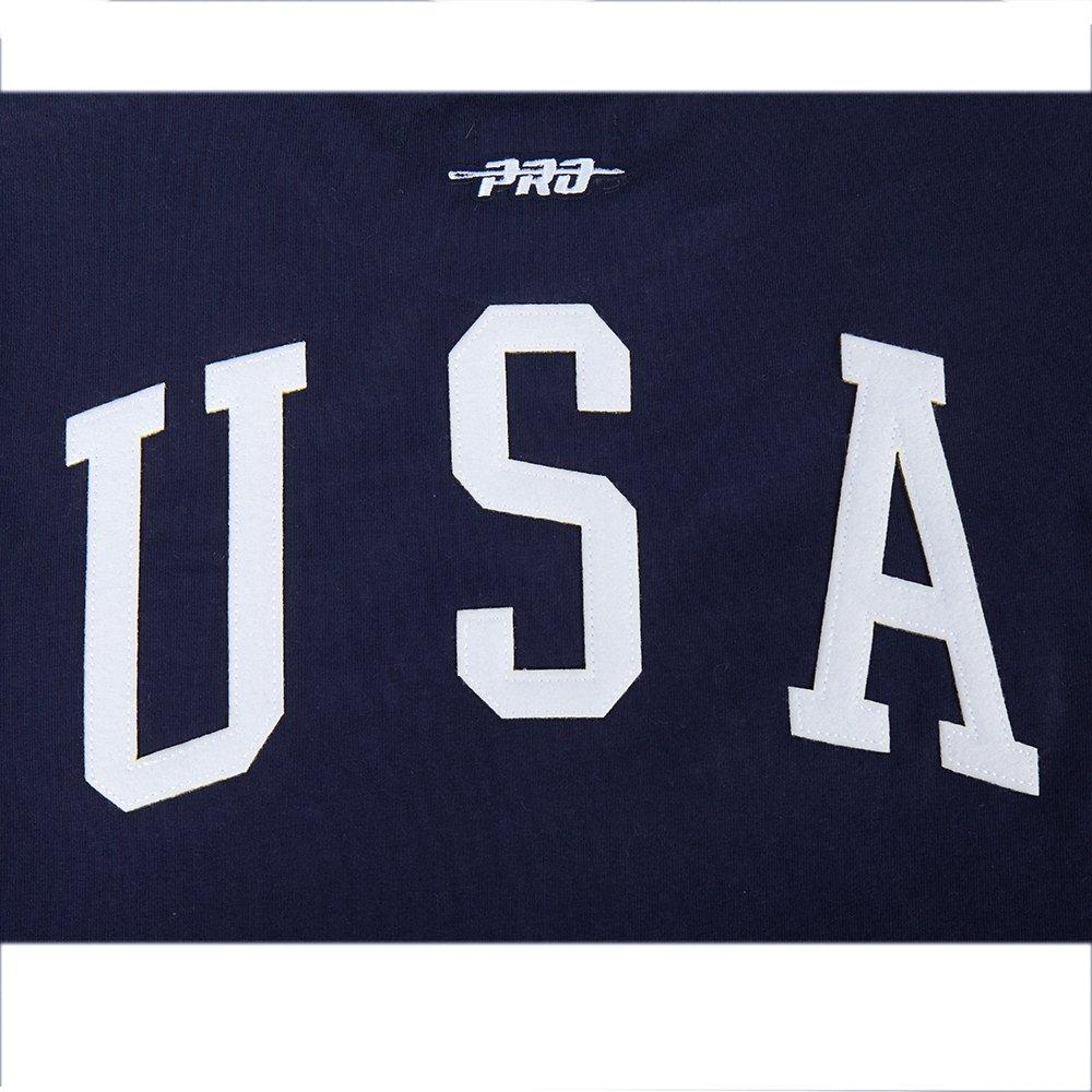 Pro Standard Big Kids' US Soccer Team Classic Chenille Short Sleeve Tee-Navy/Red