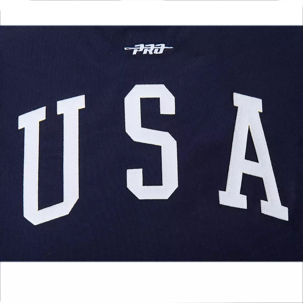 Pro Standard Big Kids' US Soccer Team Classic Chenille Short Sleeve Tee-Navy/Red - NAVY/RED