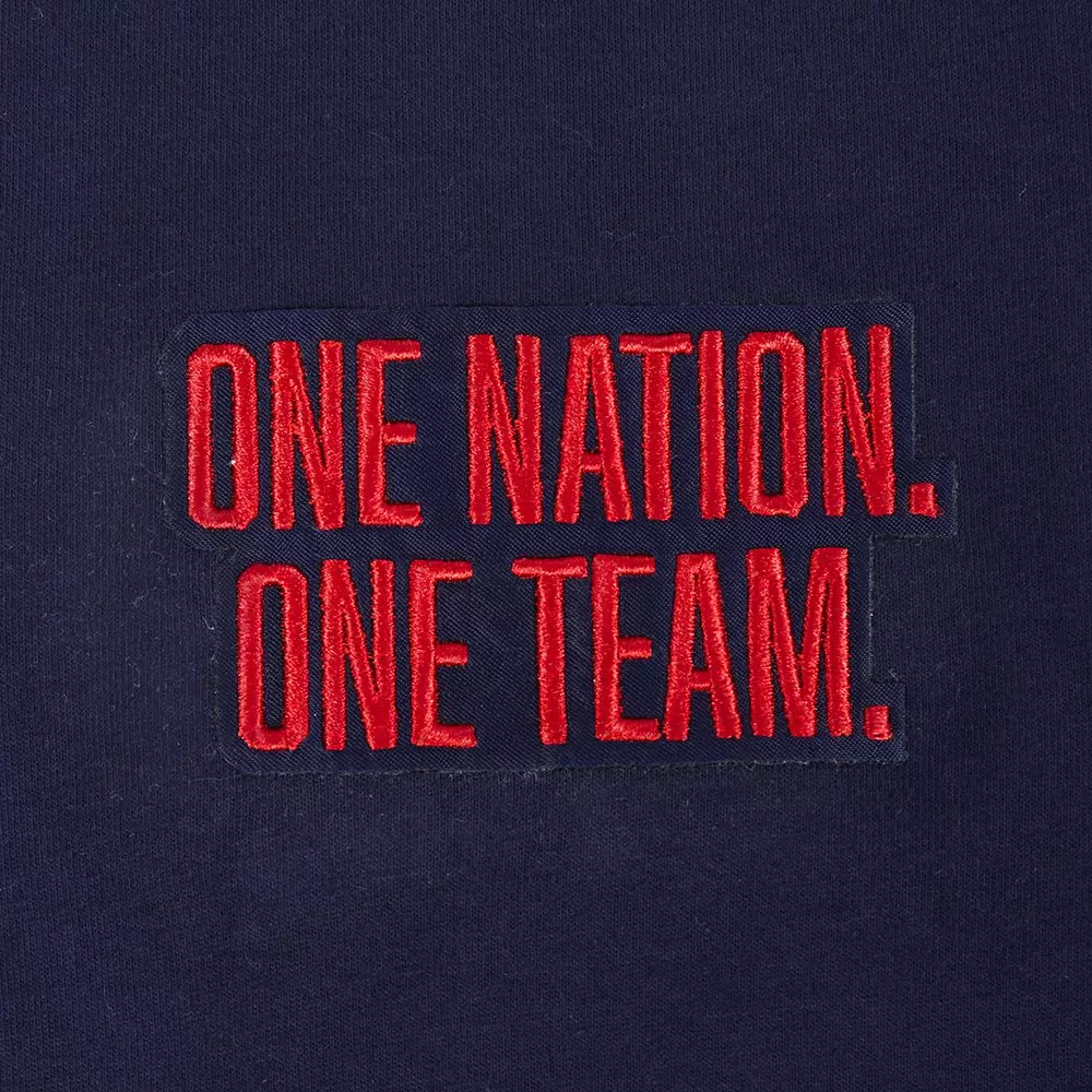 Pro Standard Big Kids' US Soccer Team Classic Chenille Short Sleeve Tee-Navy/Red - NAVY/RED