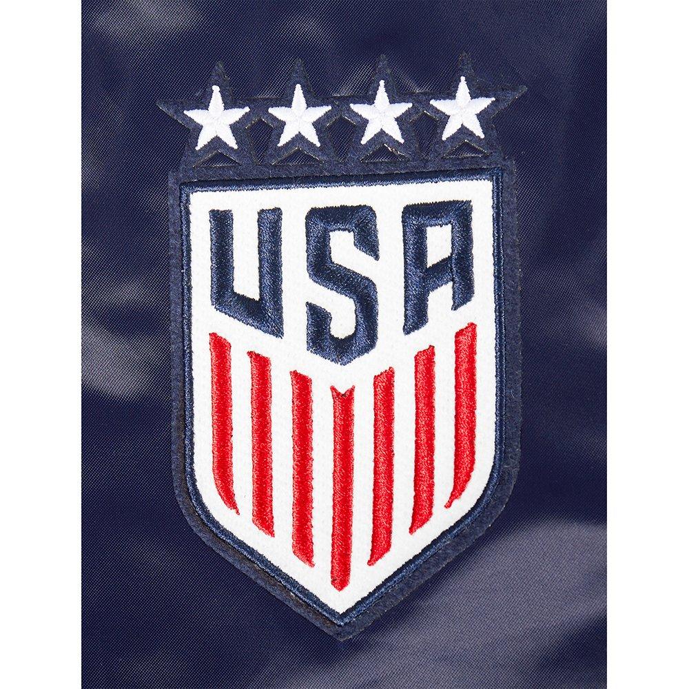 Pro Standard Big Kids' US Soccer Team Classic Chenille Ribbed Satin Jacket-Navy/Red