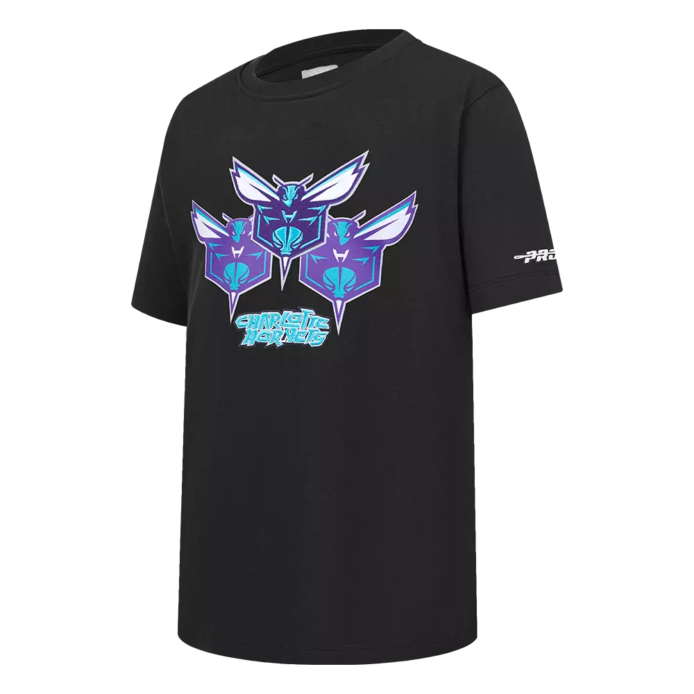 Pro Standard Youth Charlotte Hornets Grape Aqua Tee - PURPLE/AQUA
