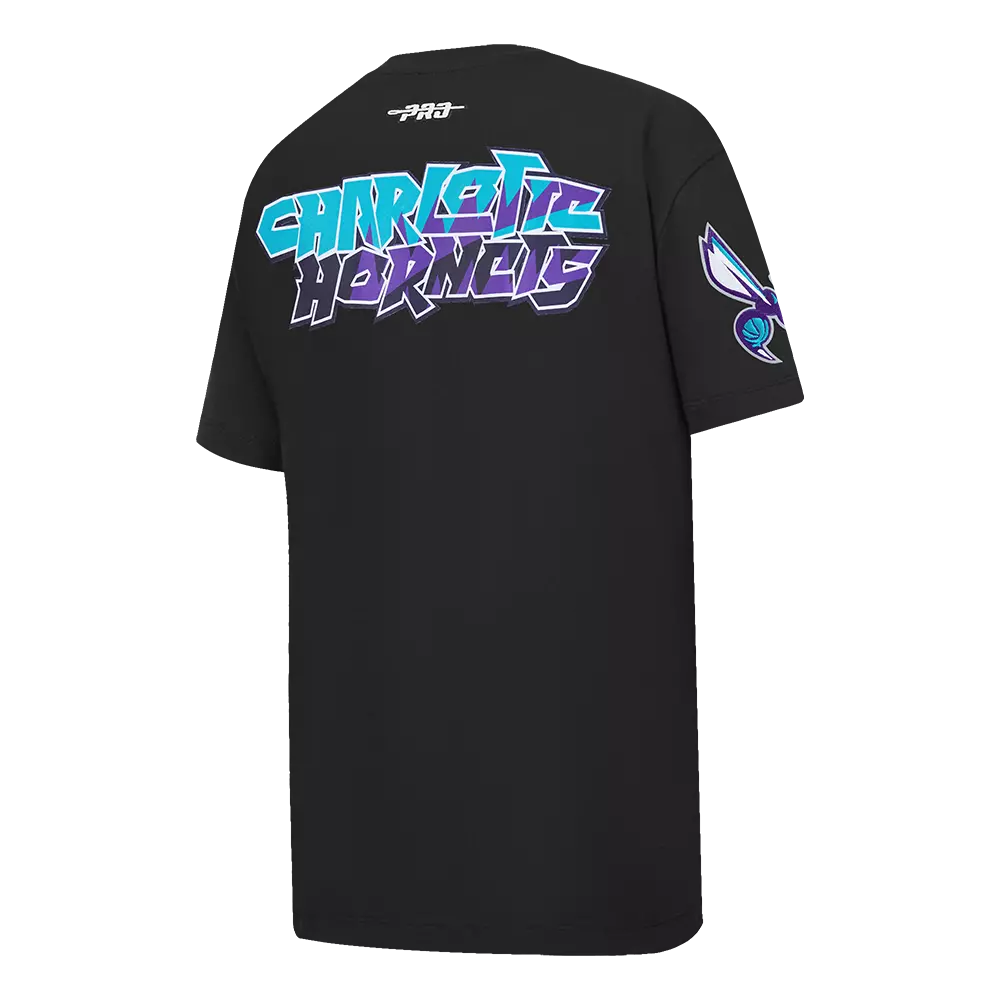 Pro Standard Youth Charlotte Hornets Grape Aqua Tee - PURPLE/AQUA