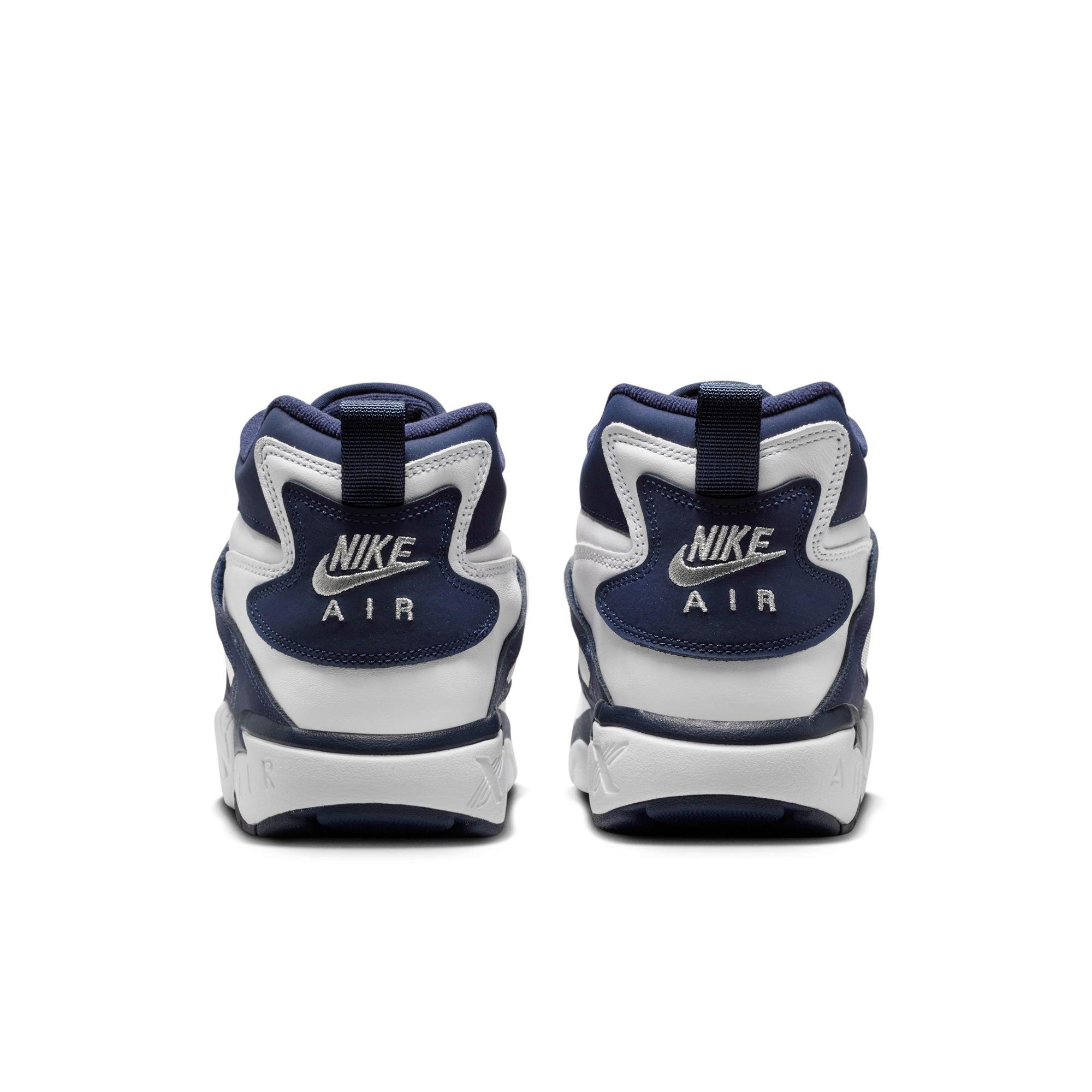 Nike Air Diamond Turf &ldquo;White and Metallic Silver&rdquo; Men's Shoe - WHITE/COLLEGE NAVY/METALLIC SILVER Thumbnail View 9