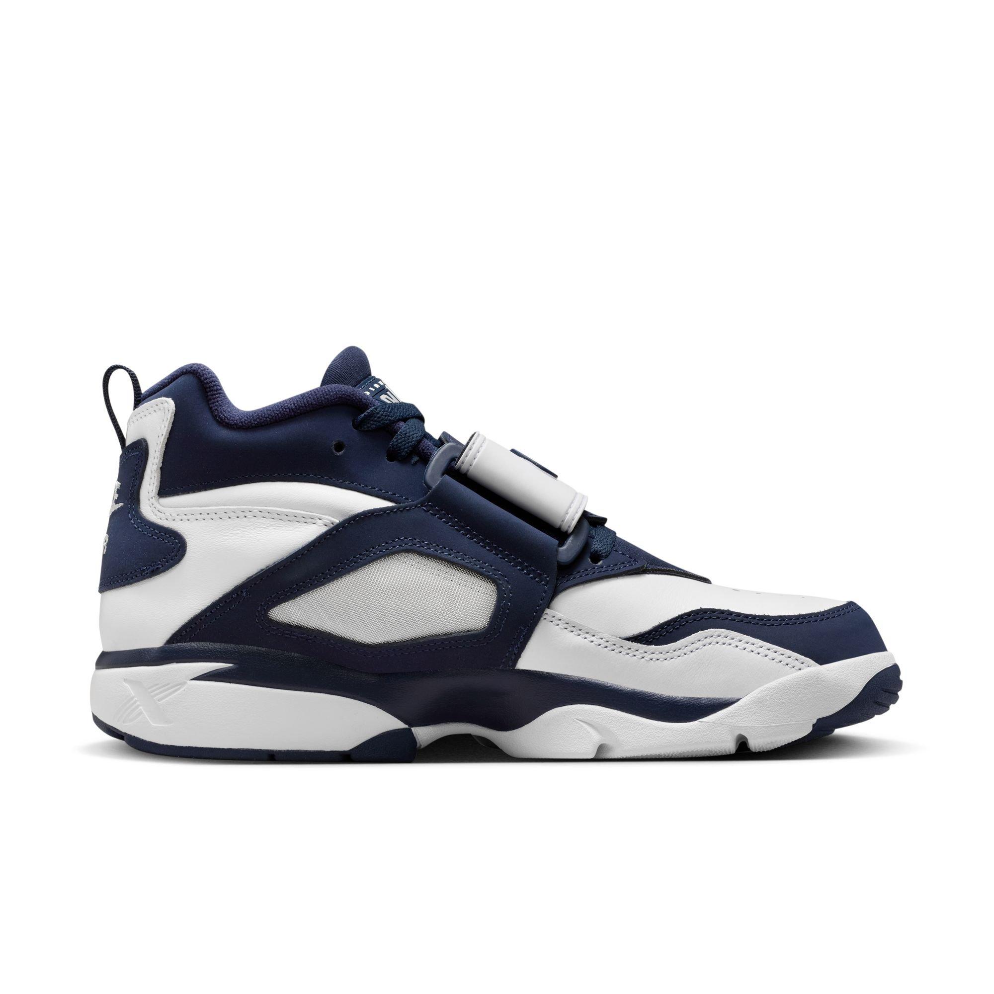 Nike Air Diamond Turf &ldquo;White and Metallic Silver&rdquo; Men's Shoe - WHITE/COLLEGE NAVY/METALLIC SILVER Thumbnail View 3