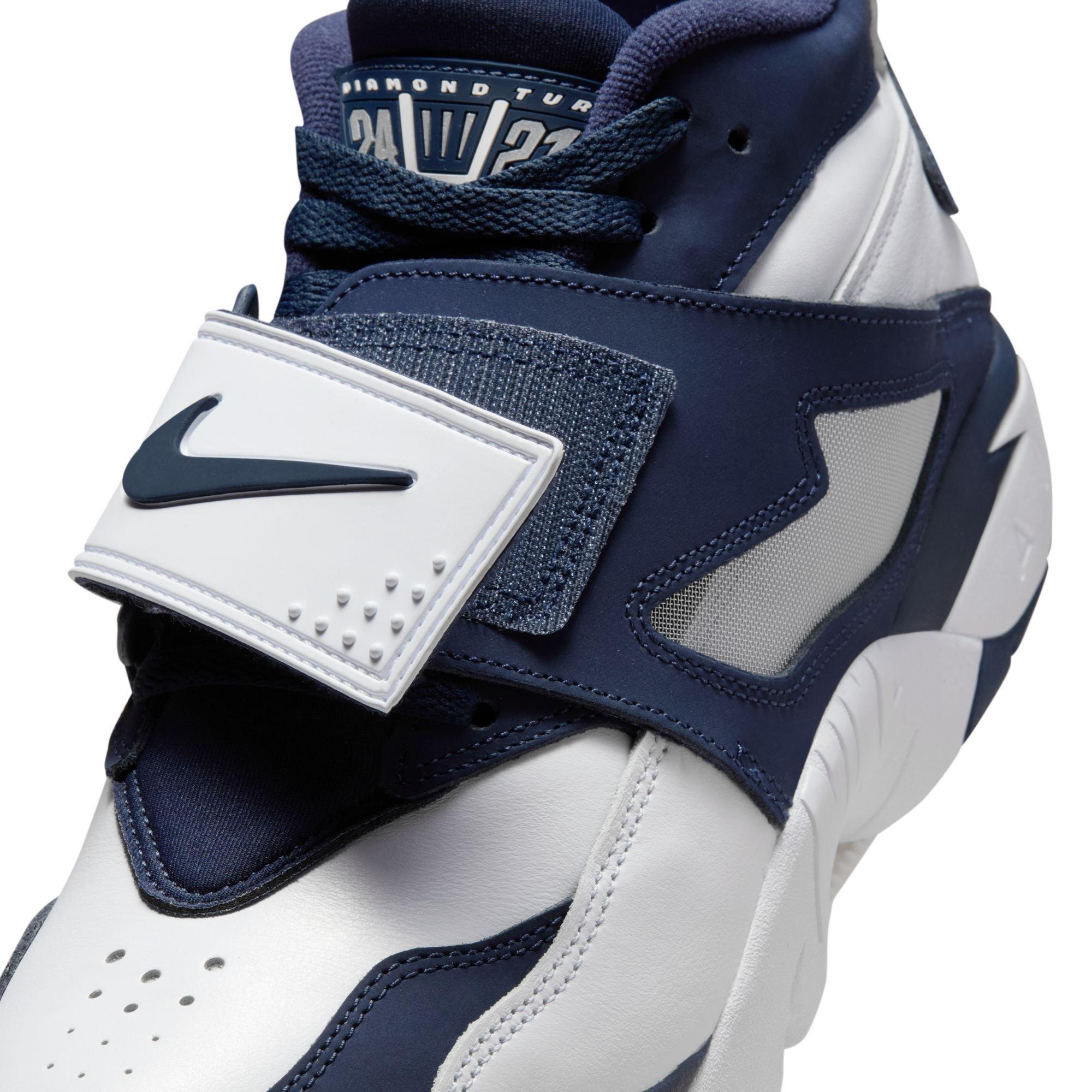 Nike Air Diamond Turf &ldquo;White and Metallic Silver&rdquo; Men's Shoe - WHITE/COLLEGE NAVY/METALLIC SILVER Thumbnail View 5