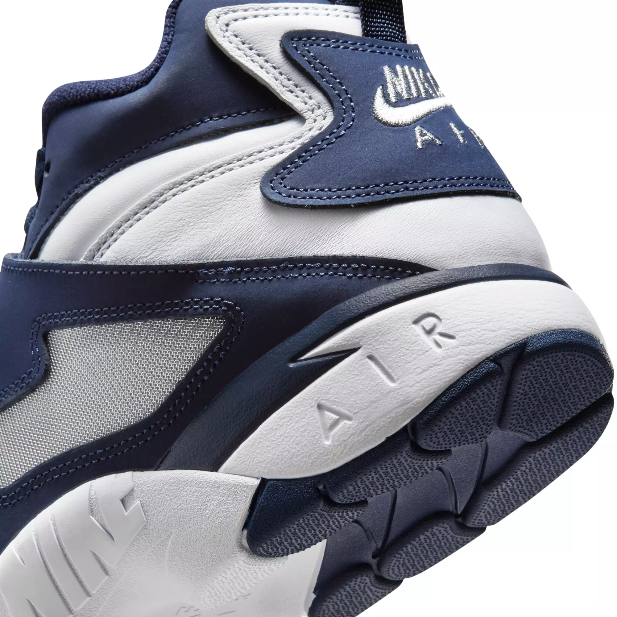 Nike Air Diamond Turf “White and Metallic Silver” Men's Shoe - WHITE/COLLEGE NAVY/METALLIC SILVER