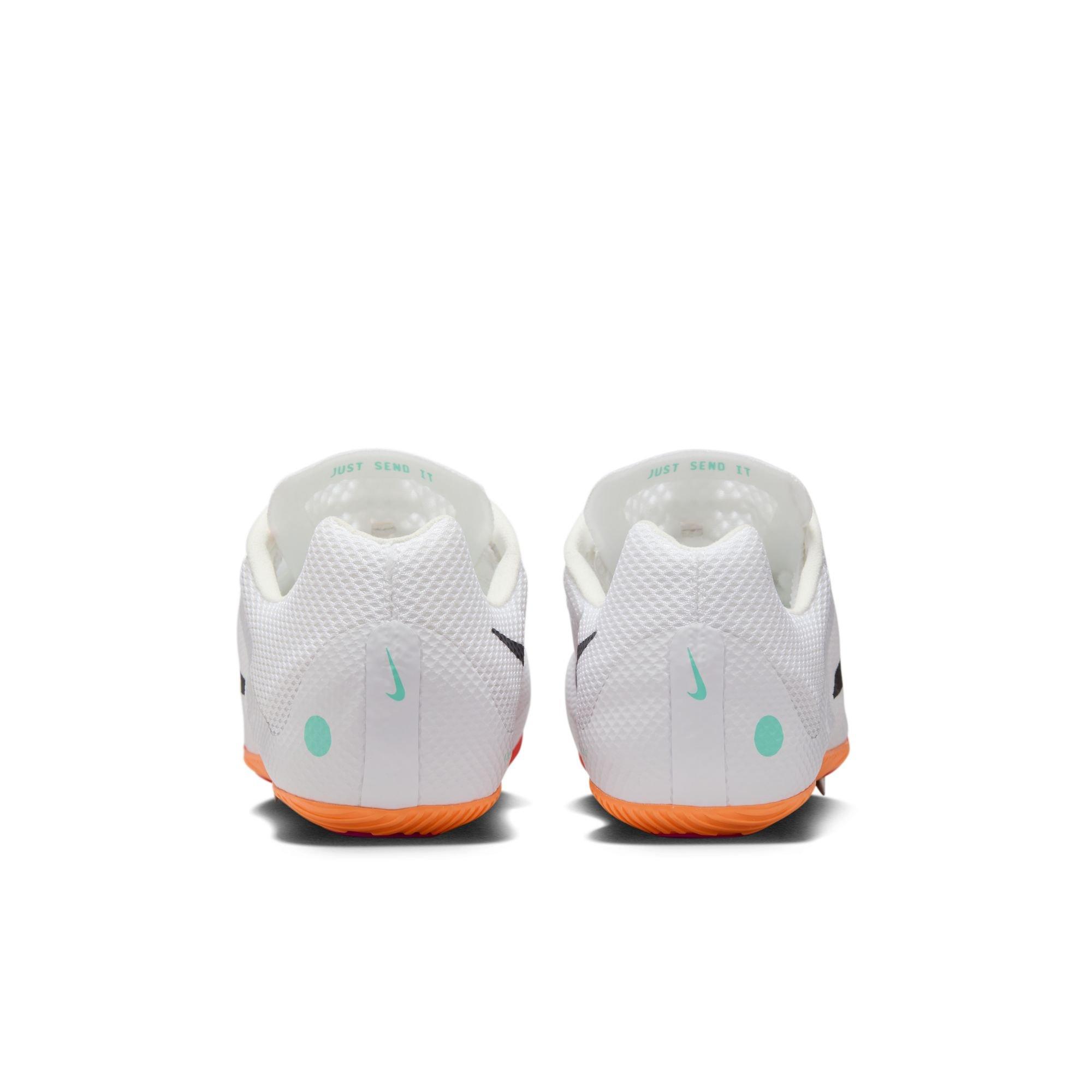 Nike Zoom Rival Sprint "White/Obsidian/Bright Crimson/Hyper Turq" Unisex Track Spike - WHITE/BLACK/RED Thumbnail View 7