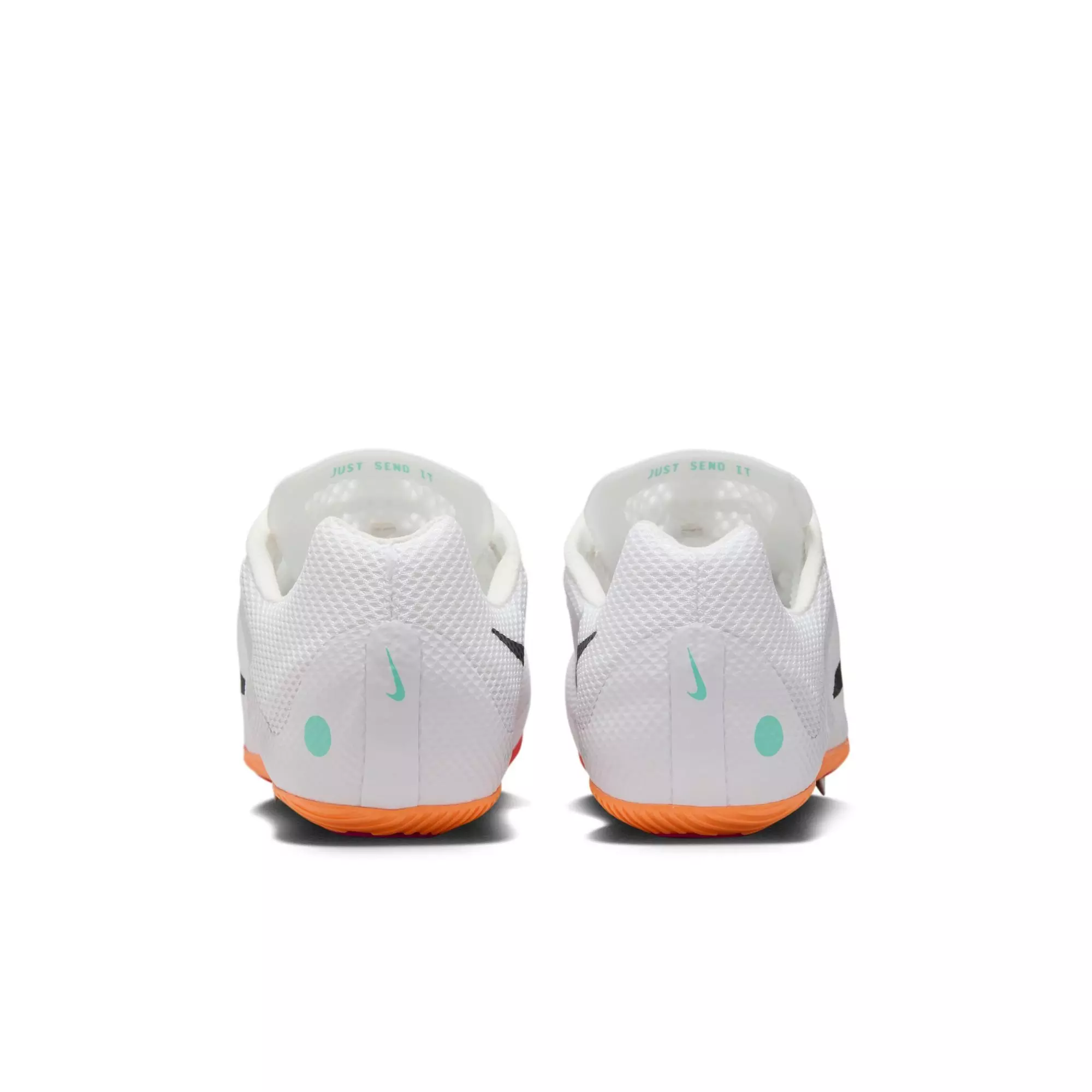 Nike Zoom Rival Sprint "White/Obsidian/Bright Crimson/Hyper Turq" Unisex Track Spike - WHITE/BLACK/RED