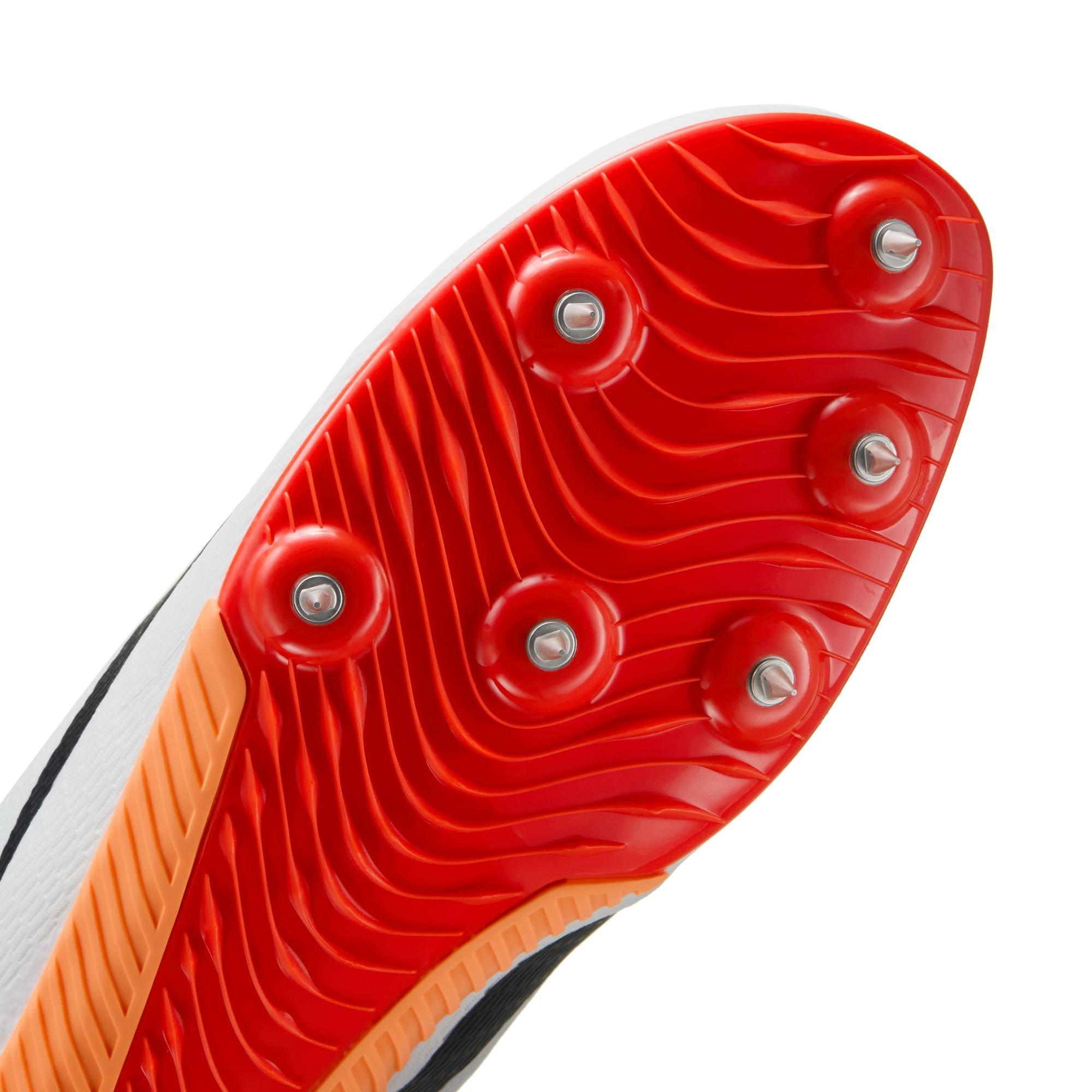 NEW NIKE unisex zoom rival distance track shoes in white/obsidian-bright crimson Nike Zoom Rival Sprint  main image 2