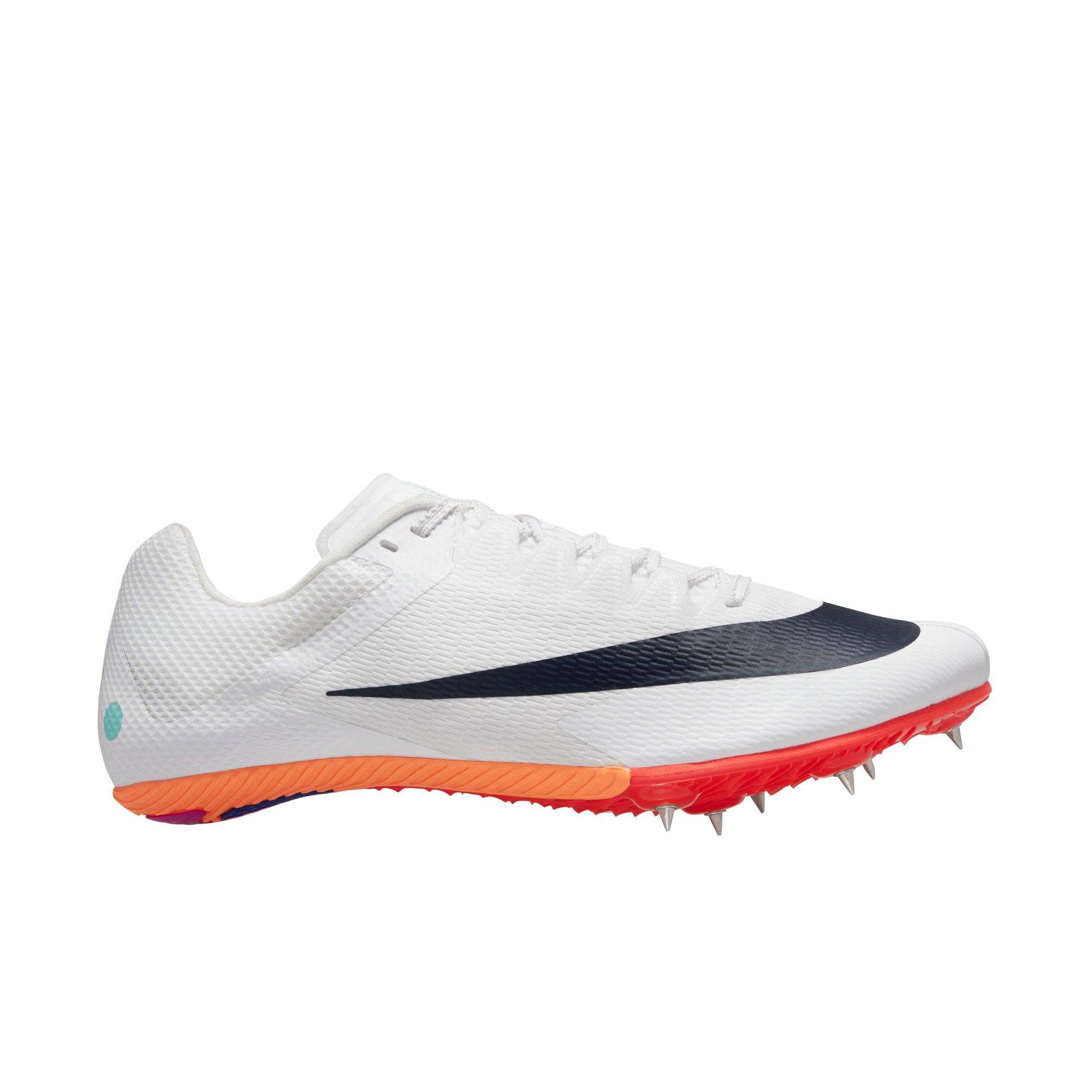 Nike Zoom Rival Sprint "White/Obsidian/Bright Crimson/Hyper Turq" Unisex Track Spike - WHITE/BLACK/RED Thumbnail View 1