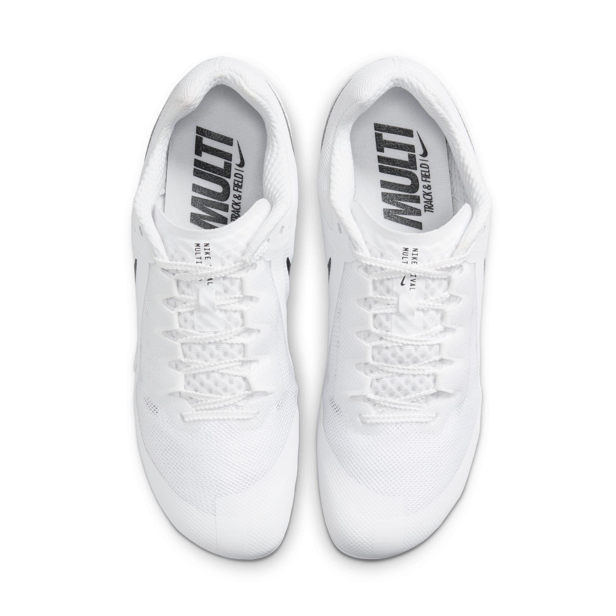 Nike Zoom Rival Multi-Event "White/Black/Metallic Silver" Unisex Track Spike - WHITE/BLACK Thumbnail View 6