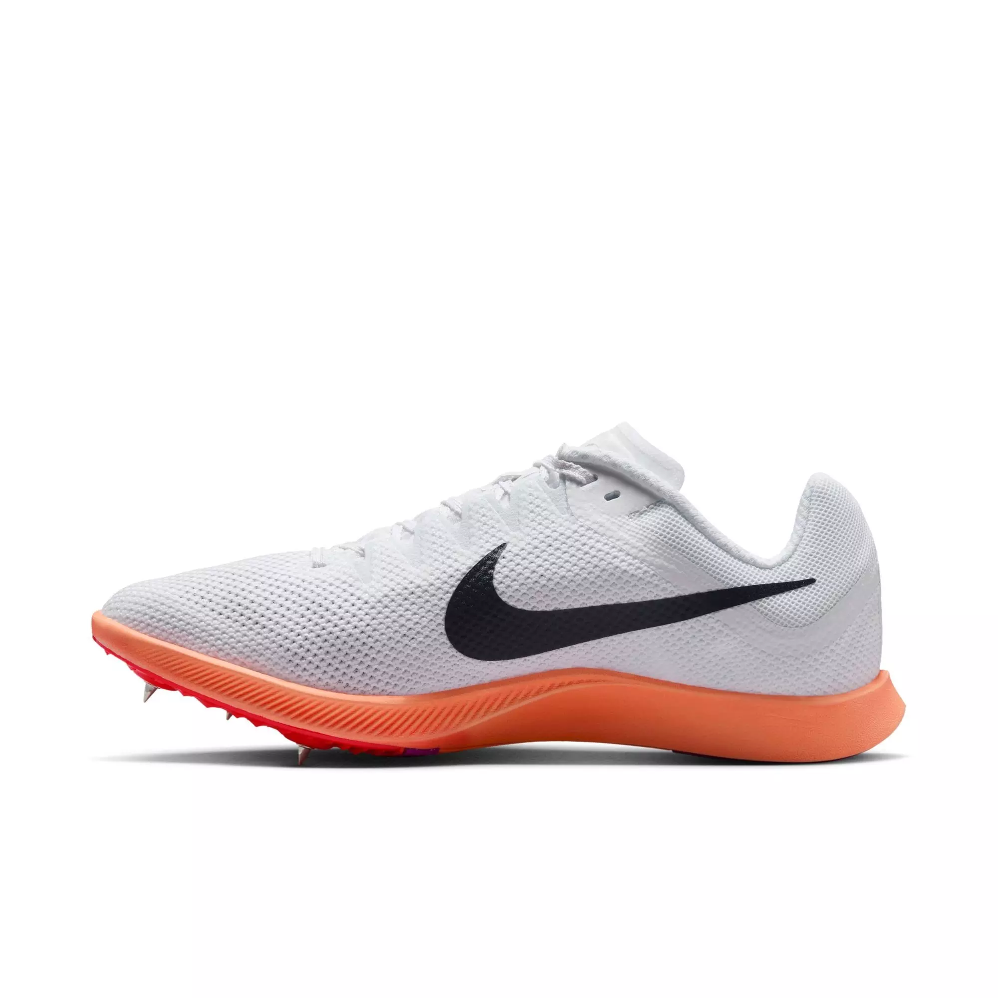 Nike Zoom Rival Distance "White/Obsidian/Bright Crimson/Hyper Turq" Unisex Track Spike - WHITE/BLACK/RED