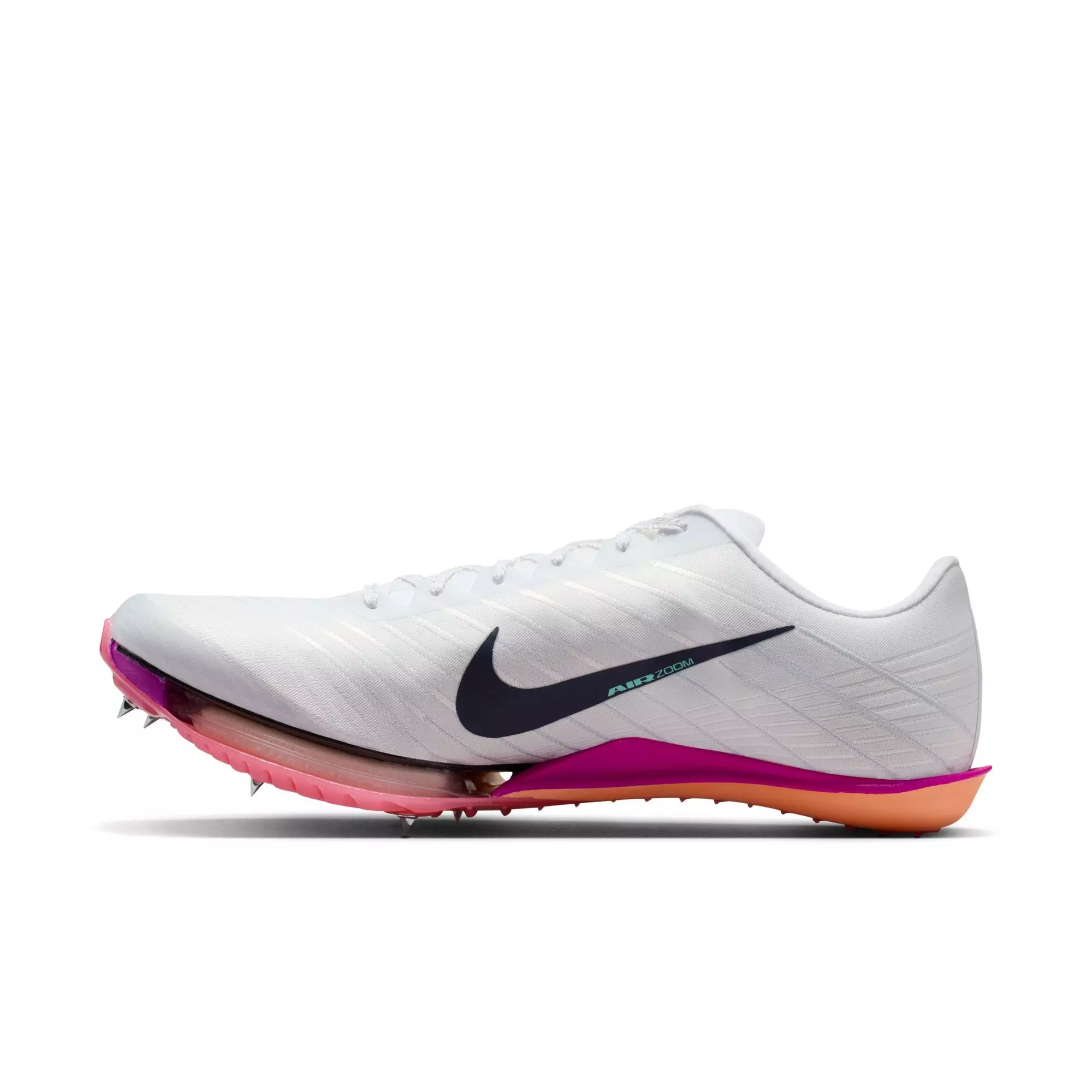 Nike Maxfly 2 Sprint "White/Obsidian/Bright Crimson/Hyper Turq" Unisex Track Spike - WHITE/NAVY/RED