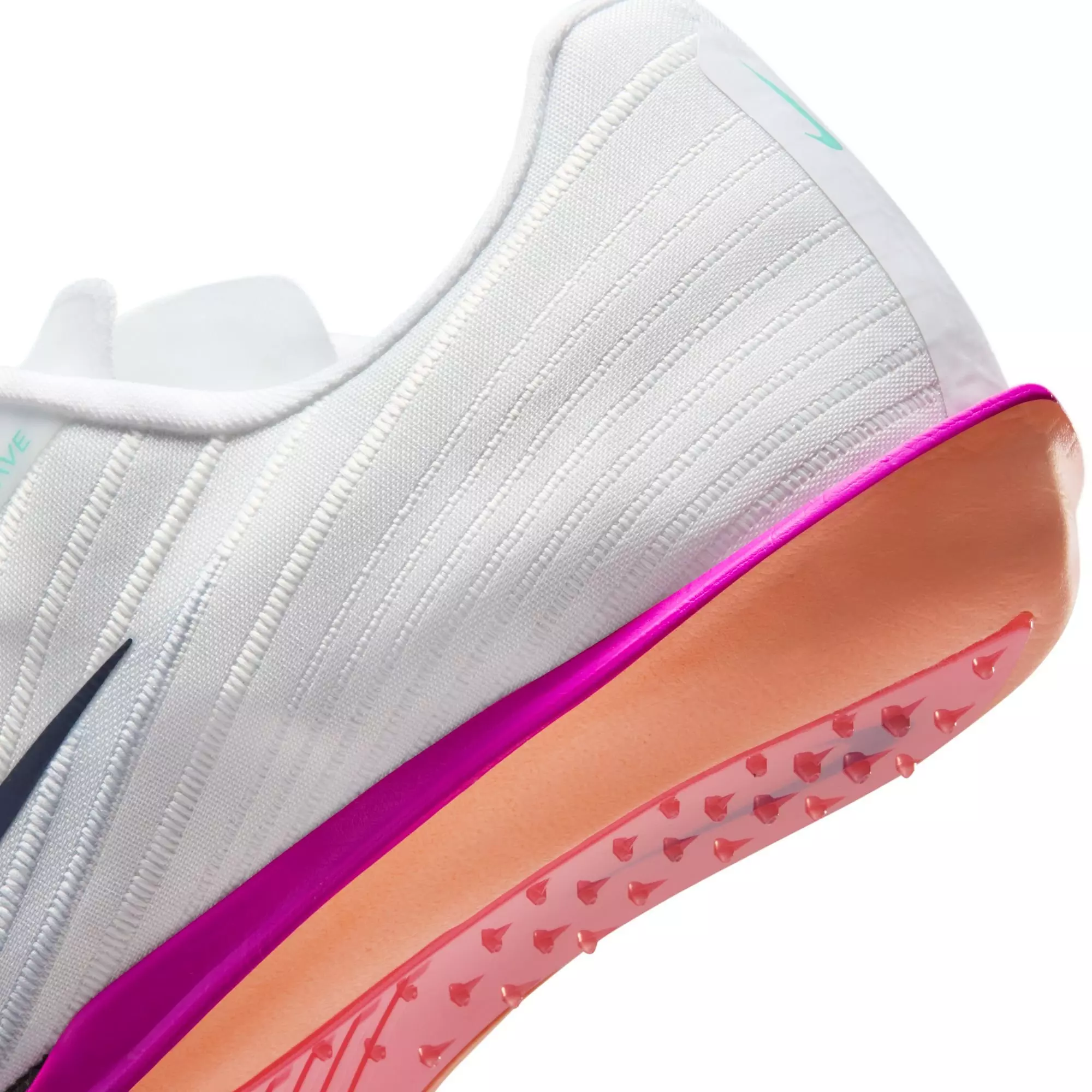 Nike Maxfly 2 Sprint "White/Obsidian/Bright Crimson/Hyper Turq" Unisex Track Spike - WHITE/NAVY/RED