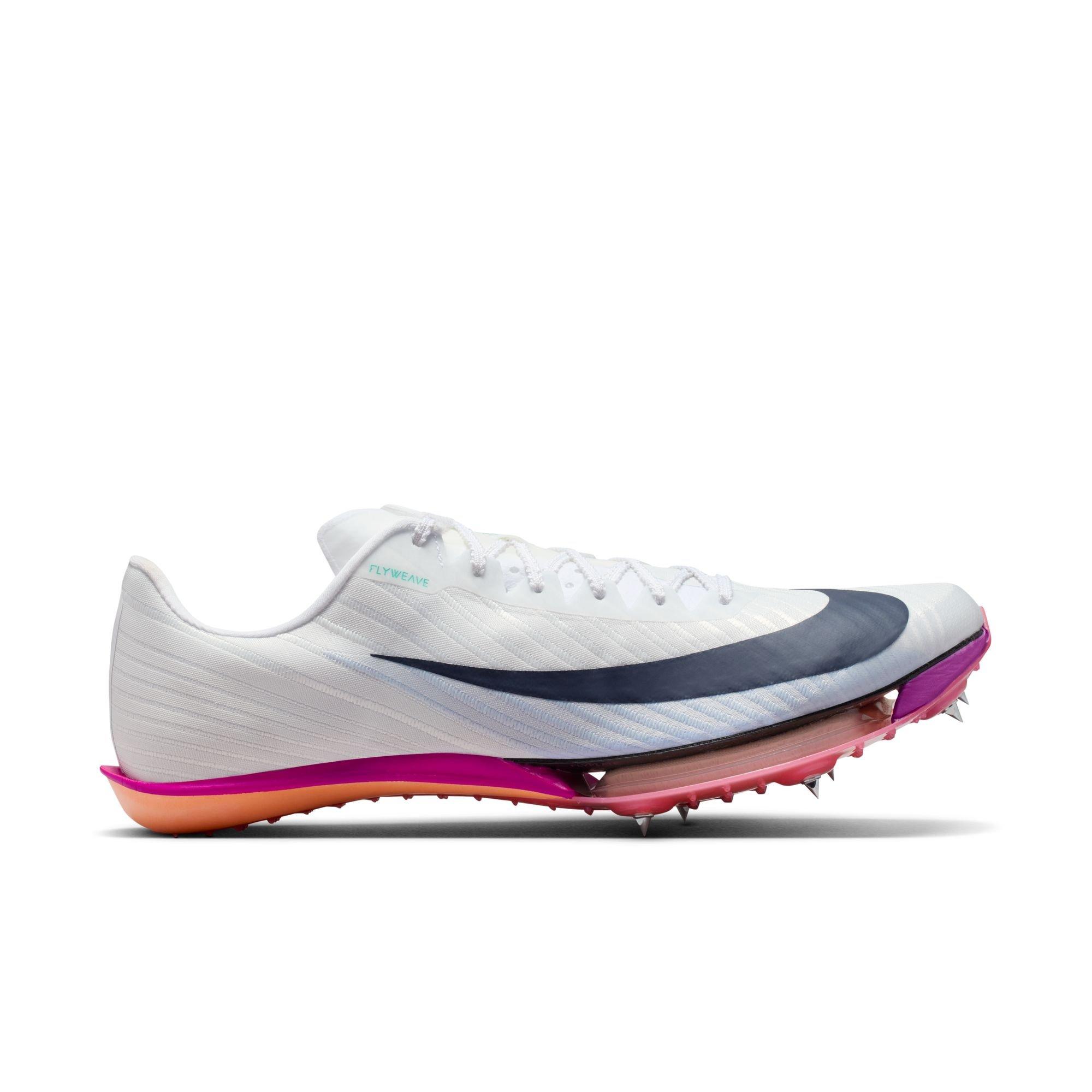Nike Maxfly 2 Sprint "White/Obsidian/Bright Crimson/Hyper Turq" Unisex Track Spike - WHITE/NAVY/RED Thumbnail View 1