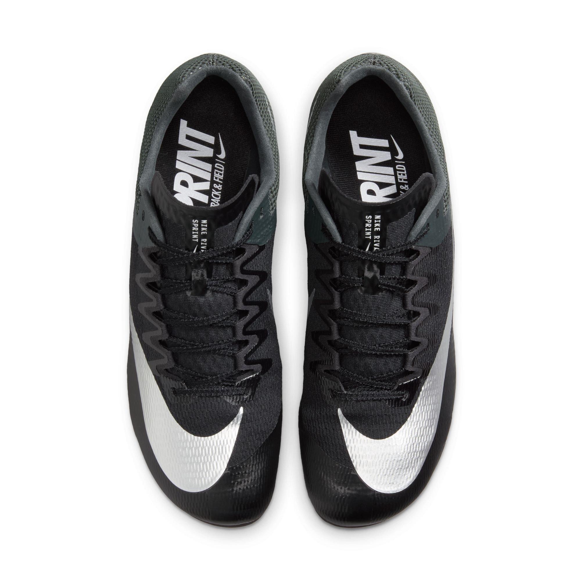 Nike Zoom Rival Sprint "Black/Metallic Silver" Men's Track Spike - BLACK/SILVER Thumbnail View 6