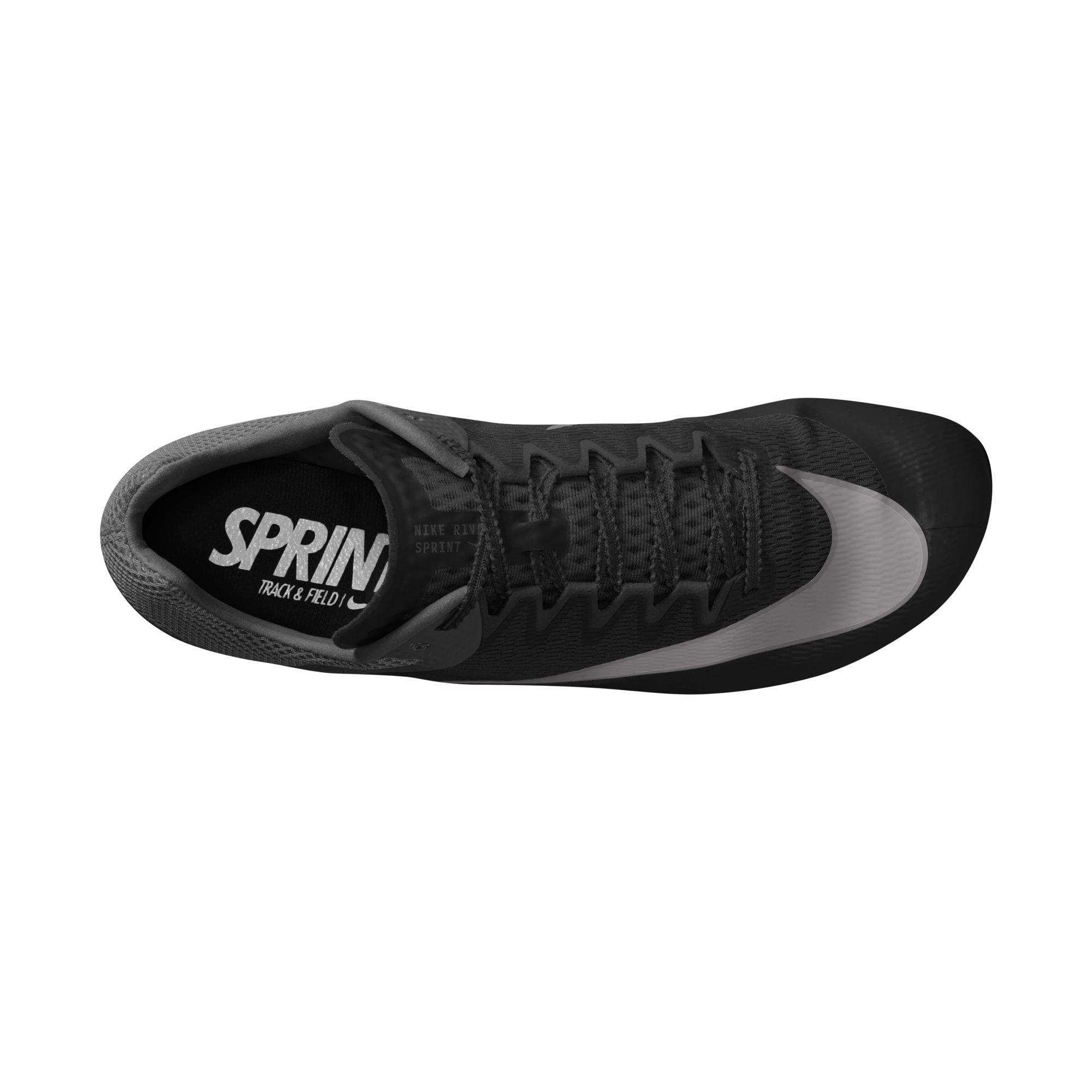 Nike Zoom Rival Sprint "Black/Metallic Silver" Men's Track Spike - BLACK/SILVER Thumbnail View 8