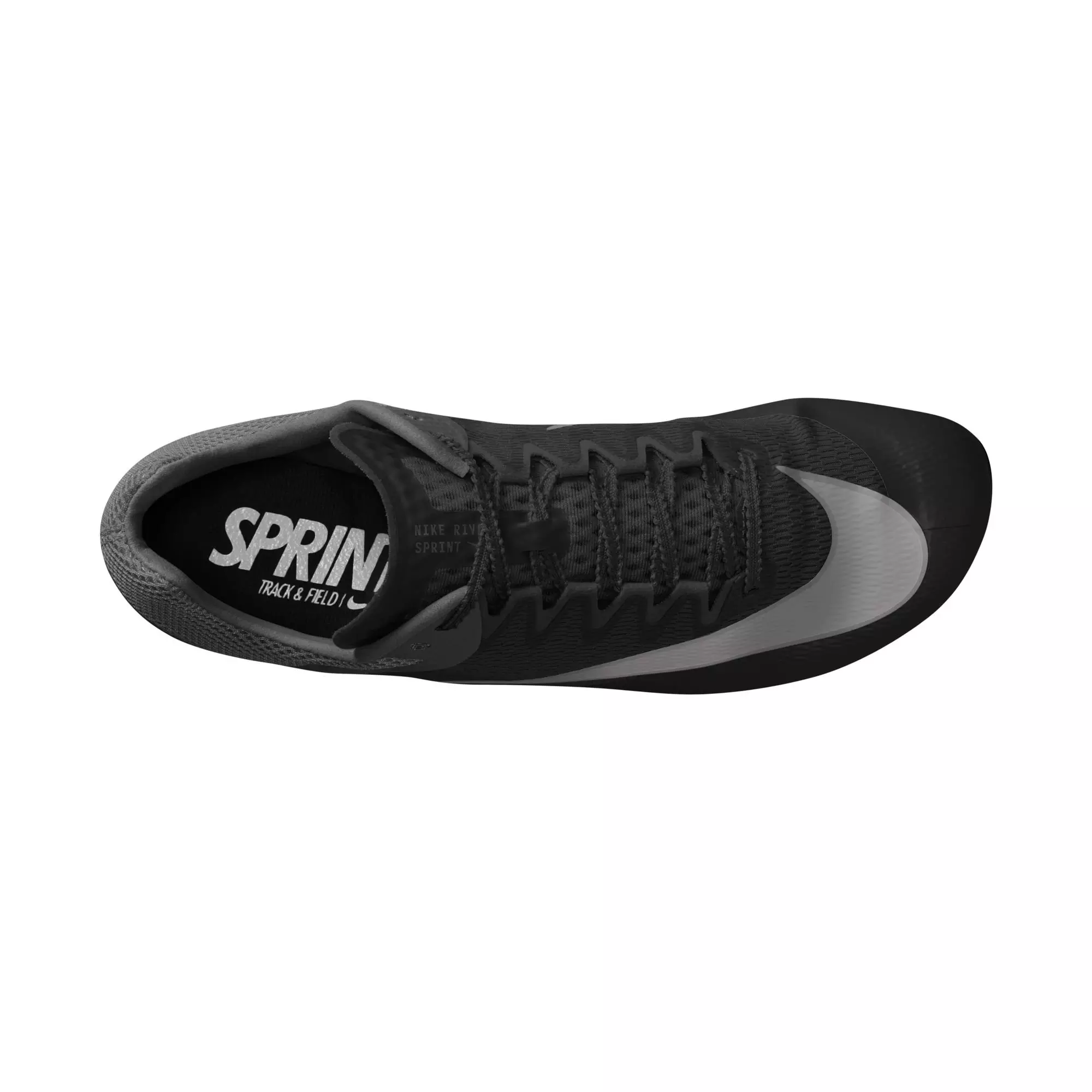 Nike Zoom Rival Sprint "Black/Metallic Silver" Men's Track Spike - BLACK/SILVER
