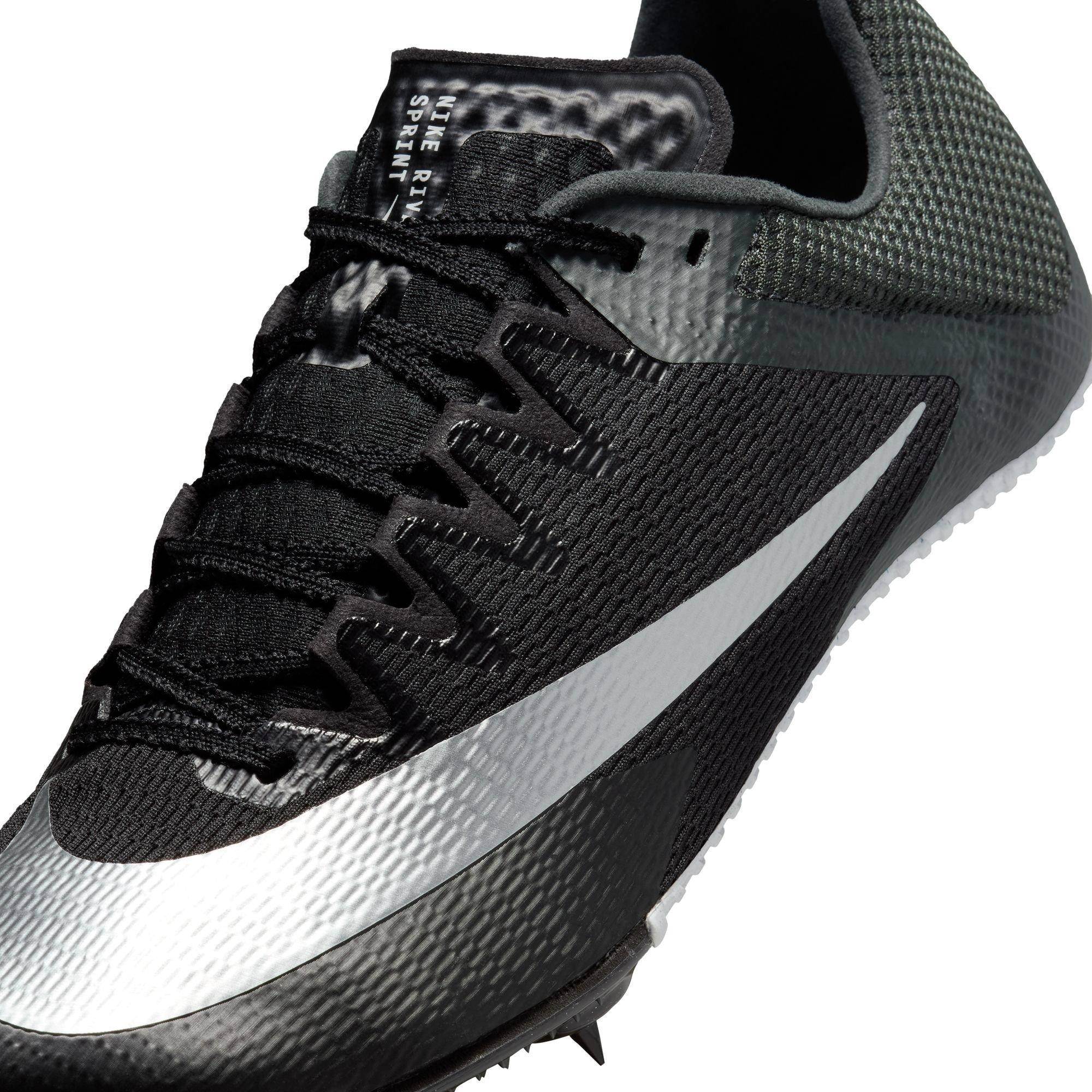 Nike Zoom Rival Sprint "Black/Metallic Silver" Men's Track Spike - BLACK/SILVER Thumbnail View 11