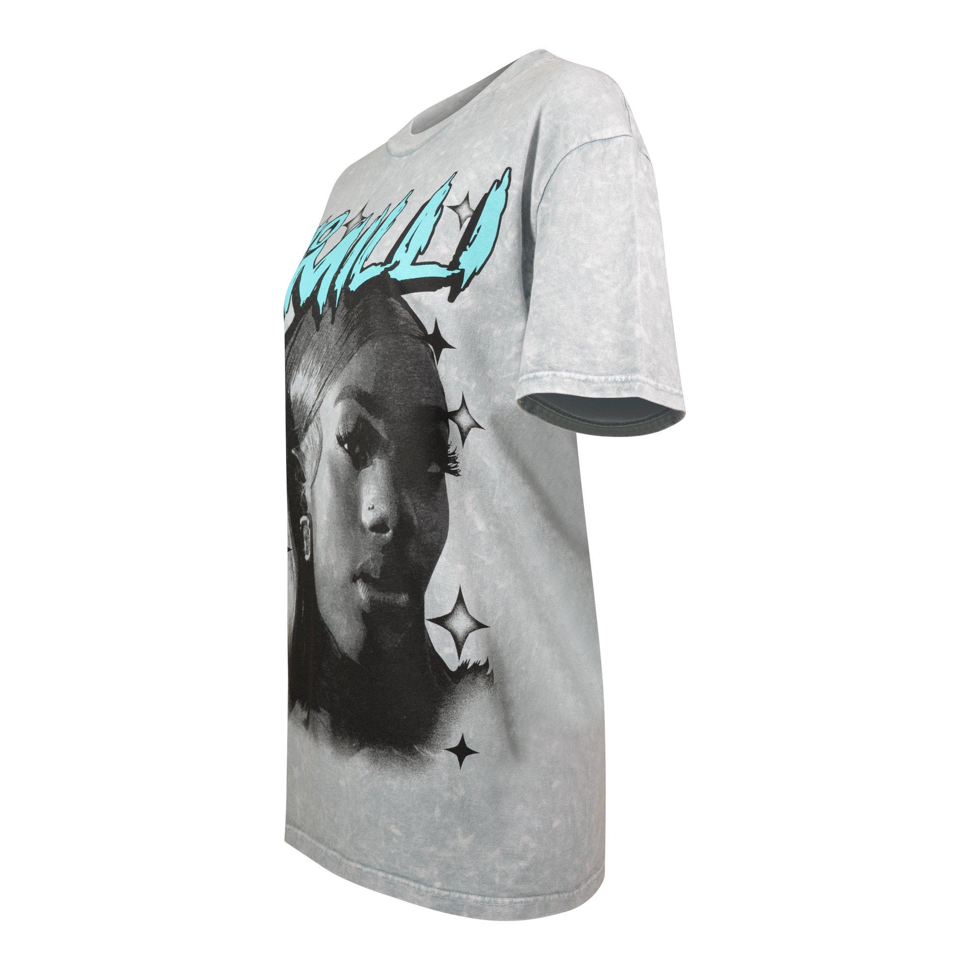 Philcos Women's Flo Milli Graphic Tee - Grey - GREY Thumbnail View 3