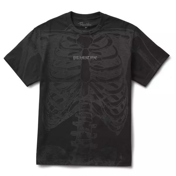 Primitive Men's Skeleton Frame Tee - Black - BLACK