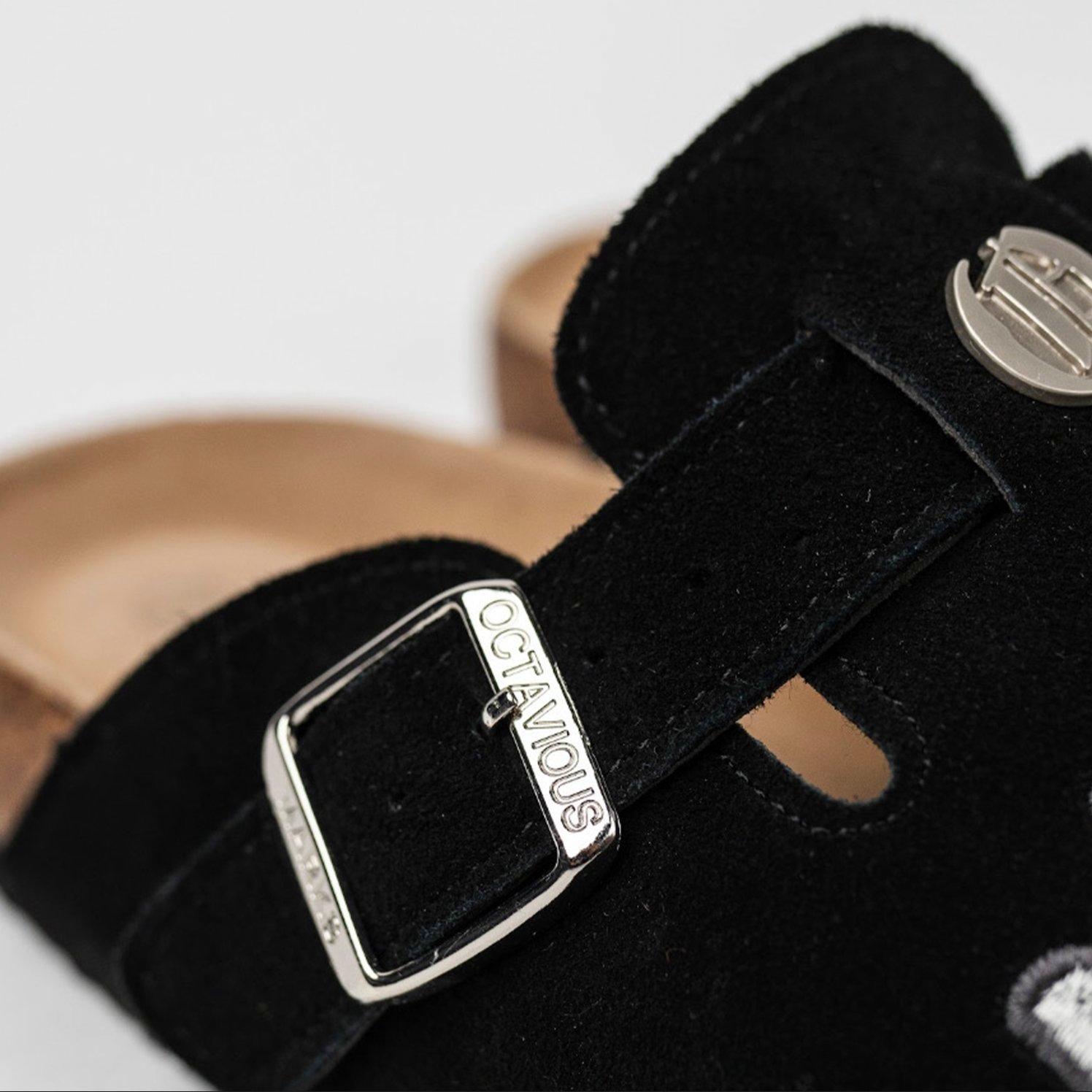 Octavious Marks Chat Noir "Black/White" Unisex Clog - BLACK/WHITE Thumbnail View 4