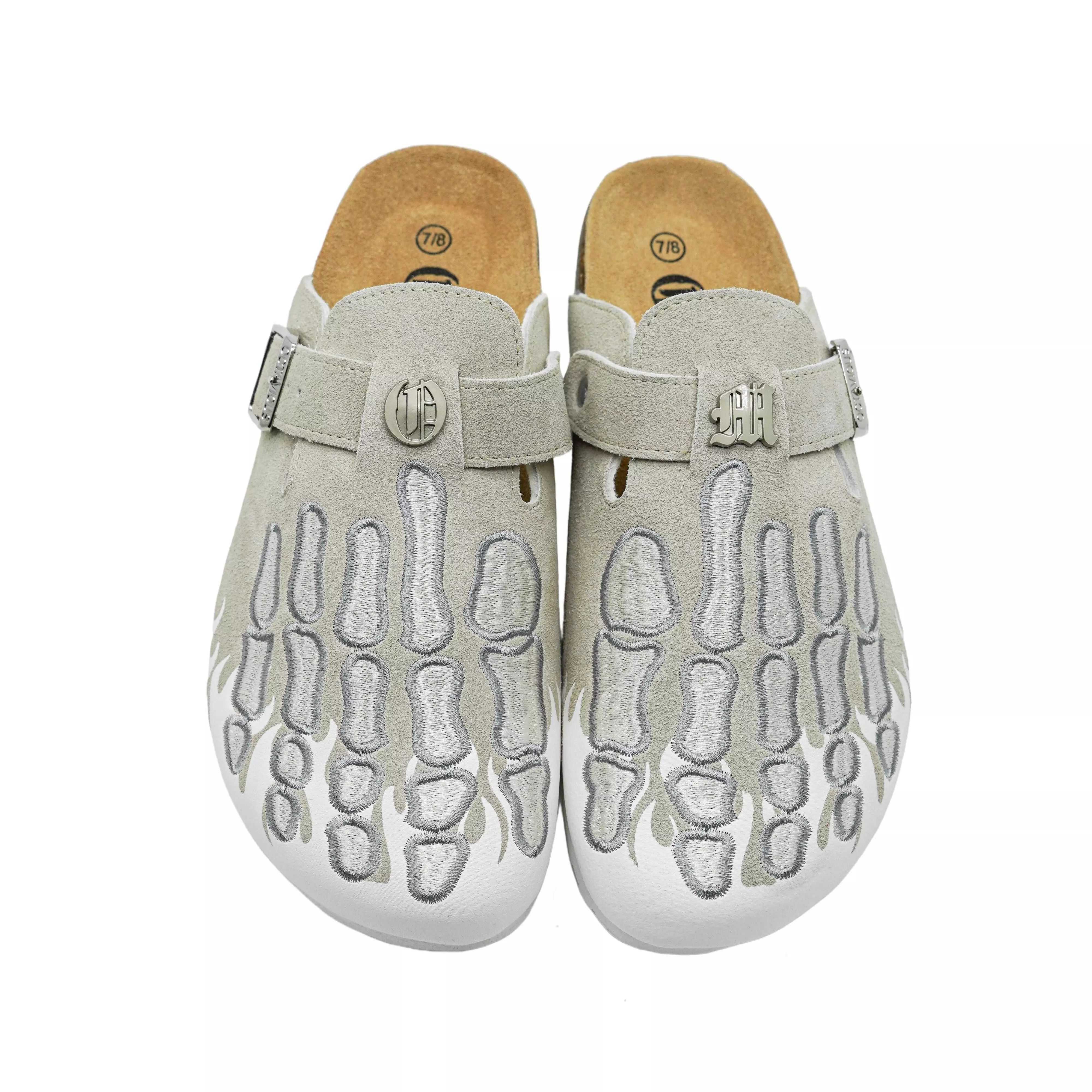 Octavious Marks Fish Bone "Grey/White" Unisex Clog