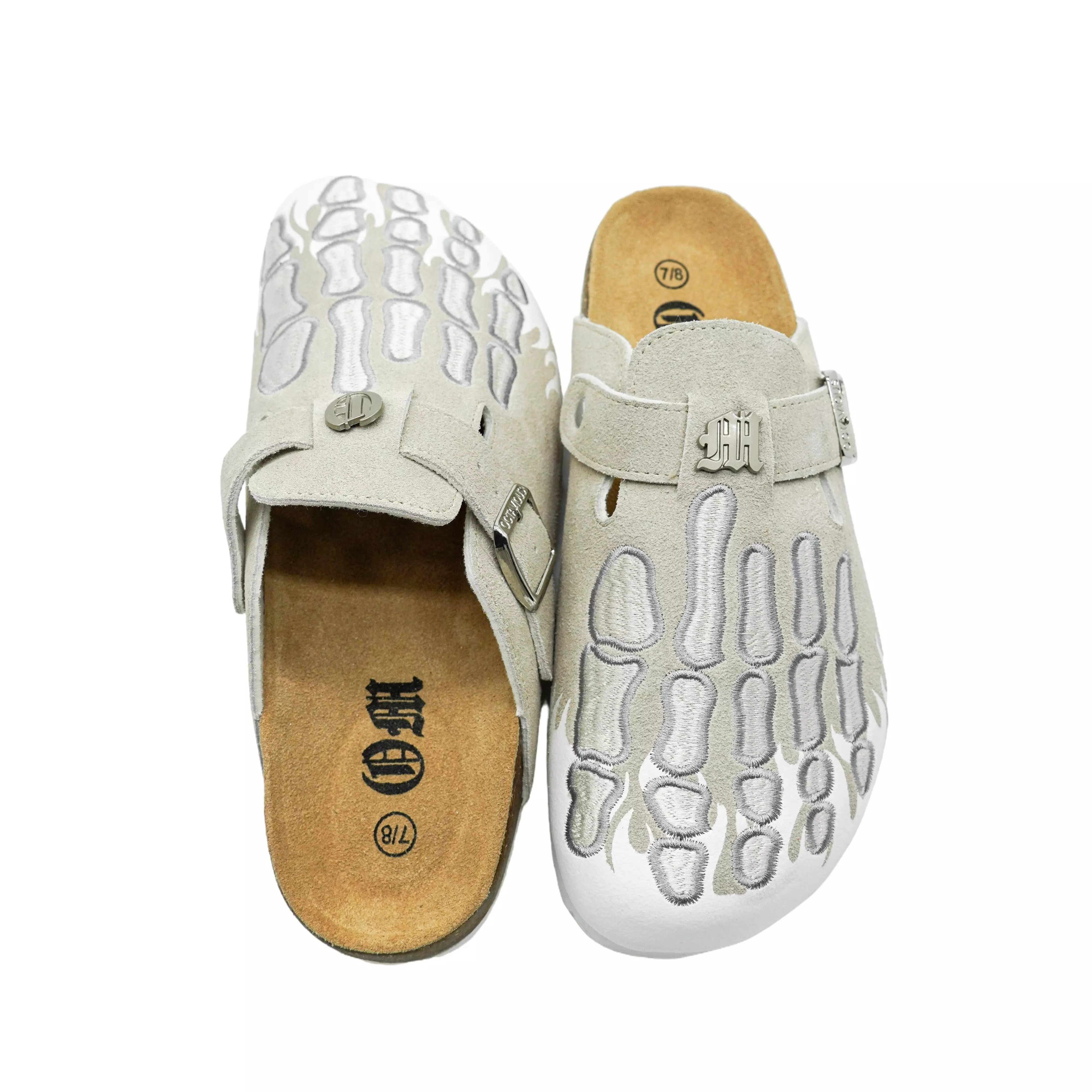 Octavious Marks Fish Bone "Grey/White" Unisex Clog - GREY/WHITE