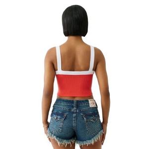True Religion Women's Color Block Tank - Red