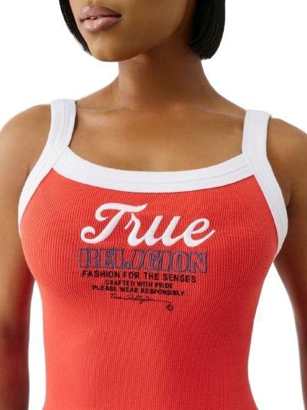True Religion Women's Color Block Tank - Red - RED Thumbnail View 5