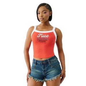 True Religion Women's Color Block Tank - Red