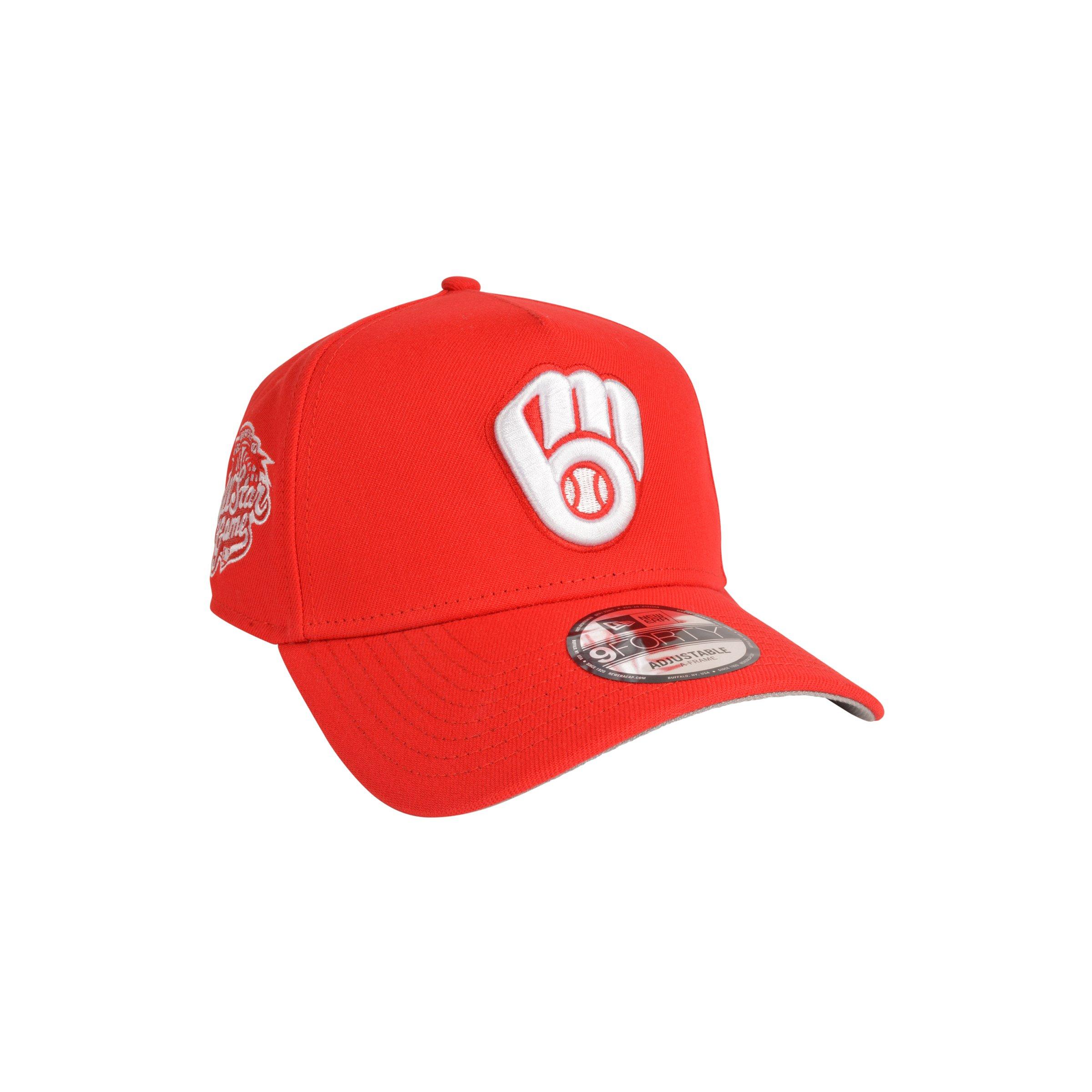 New Era Milwaukee Brewers 9FORTY A-Frame Color Pack Snapback Hat-Red