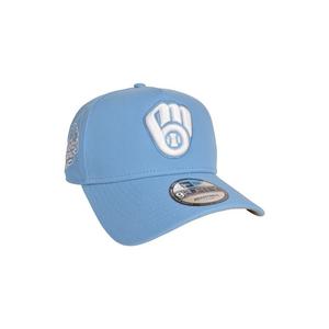 New Era Milwaukee Brewers 9FORTY A-Frame Color Pack Snapback Hat-Light Blue
