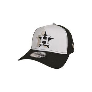 New Era Houston Astros 9FORTY A-Frame Snapback Hat-Black/White/Silver
