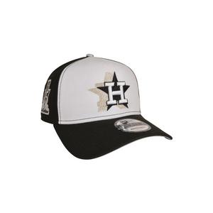 New Era Houston Astros 9FORTY A-Frame Snapback Hat-Black/White/Silver