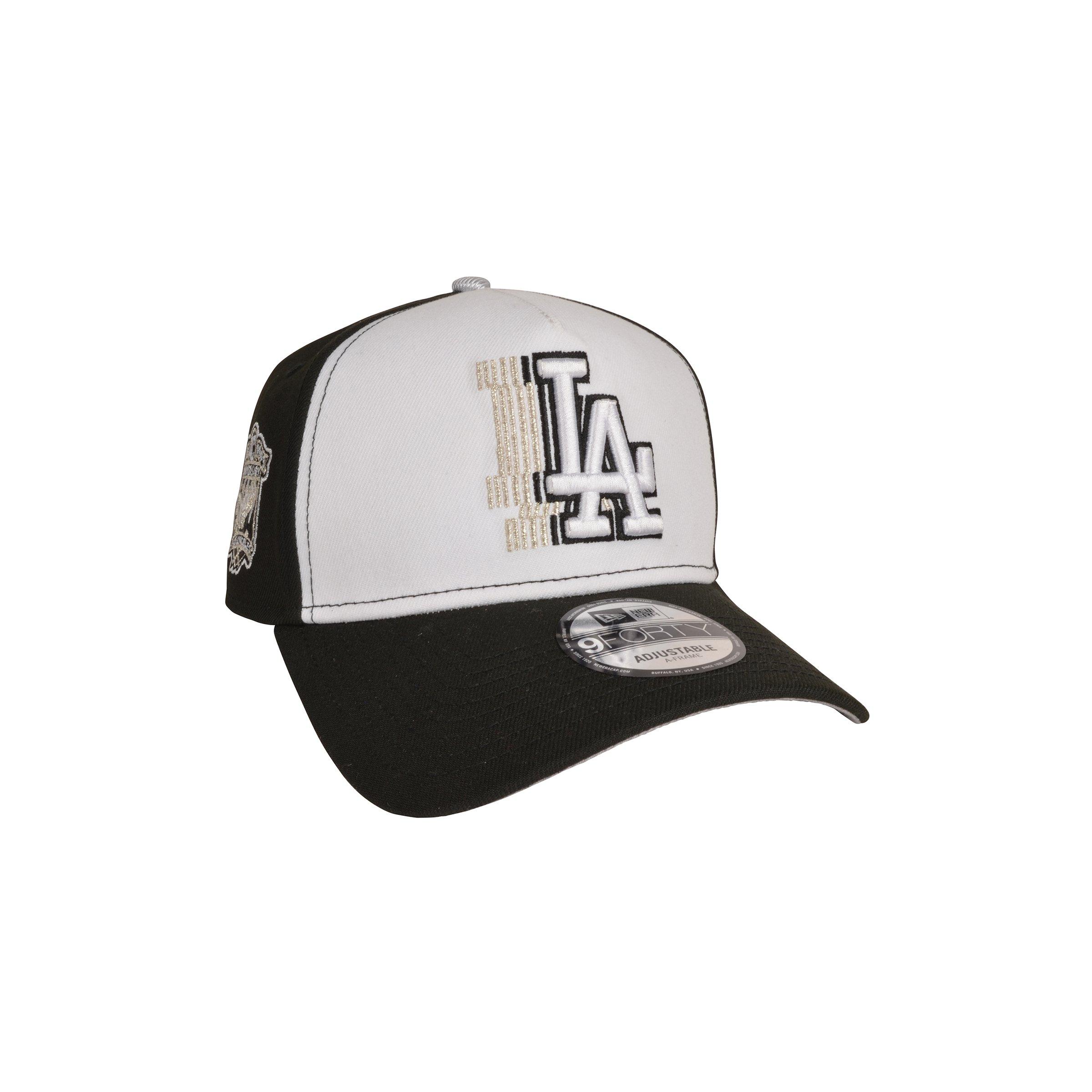 New Era Los Angeles Dodgers 9FORTY A-Frame Hat-Black/White/Silver